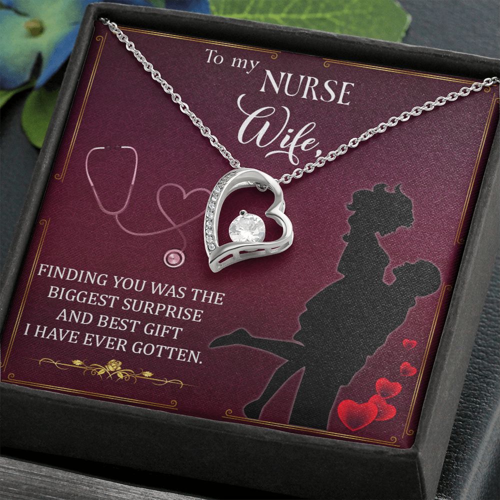 Wife Nurse Finding You w Forever Necklace w Message Card-Express Your Love Gifts