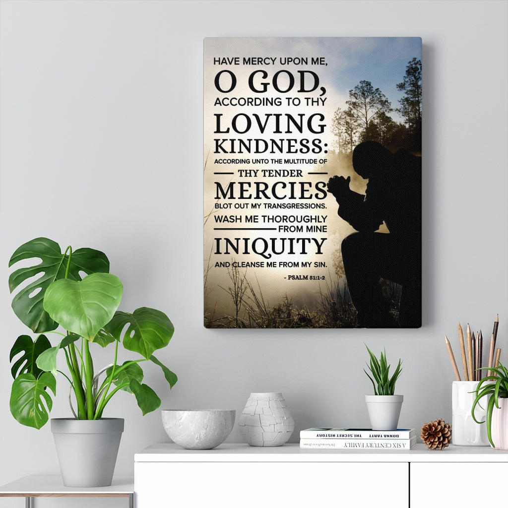 Scripture Walls Have Mercy Upon Me Psalm 51:12 Christian Wall Art Bible Verse Print Ready to Hang - Express Your Love Gifts