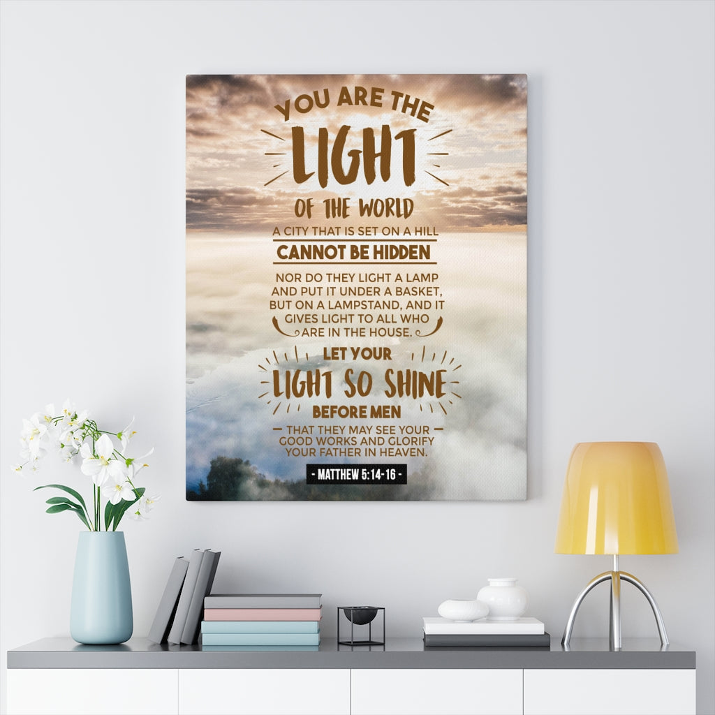 Scripture Walls You Are The Light Matthew 5:14-16 Christian Wall Art Bible Verse Print Ready to Hang - Express Your Love Gifts