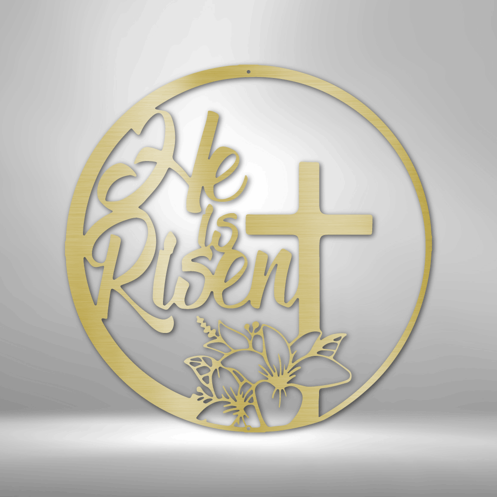 He is Risen Steel Sign Steel Art Wall Metal Decor-Express Your Love Gifts