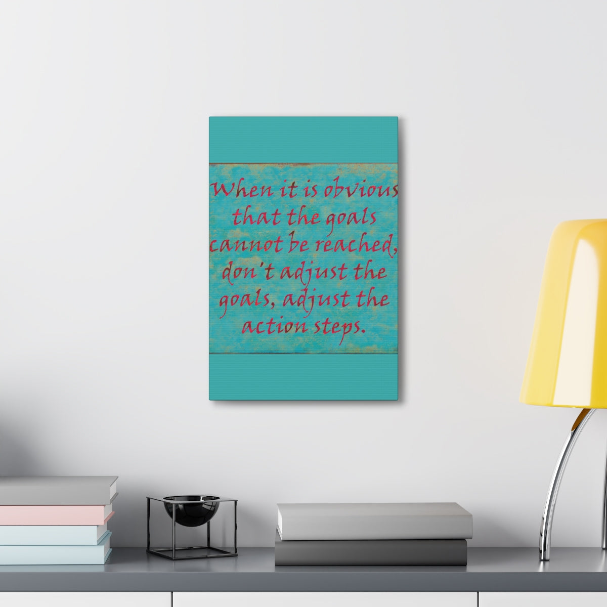 Scripture Walls Inspirational Wall Art Adjust Action Step Motivation Wall Decor for Home Office Gym Inspiring Success Quote Print Ready to Hang Unframed-Express Your Love Gifts