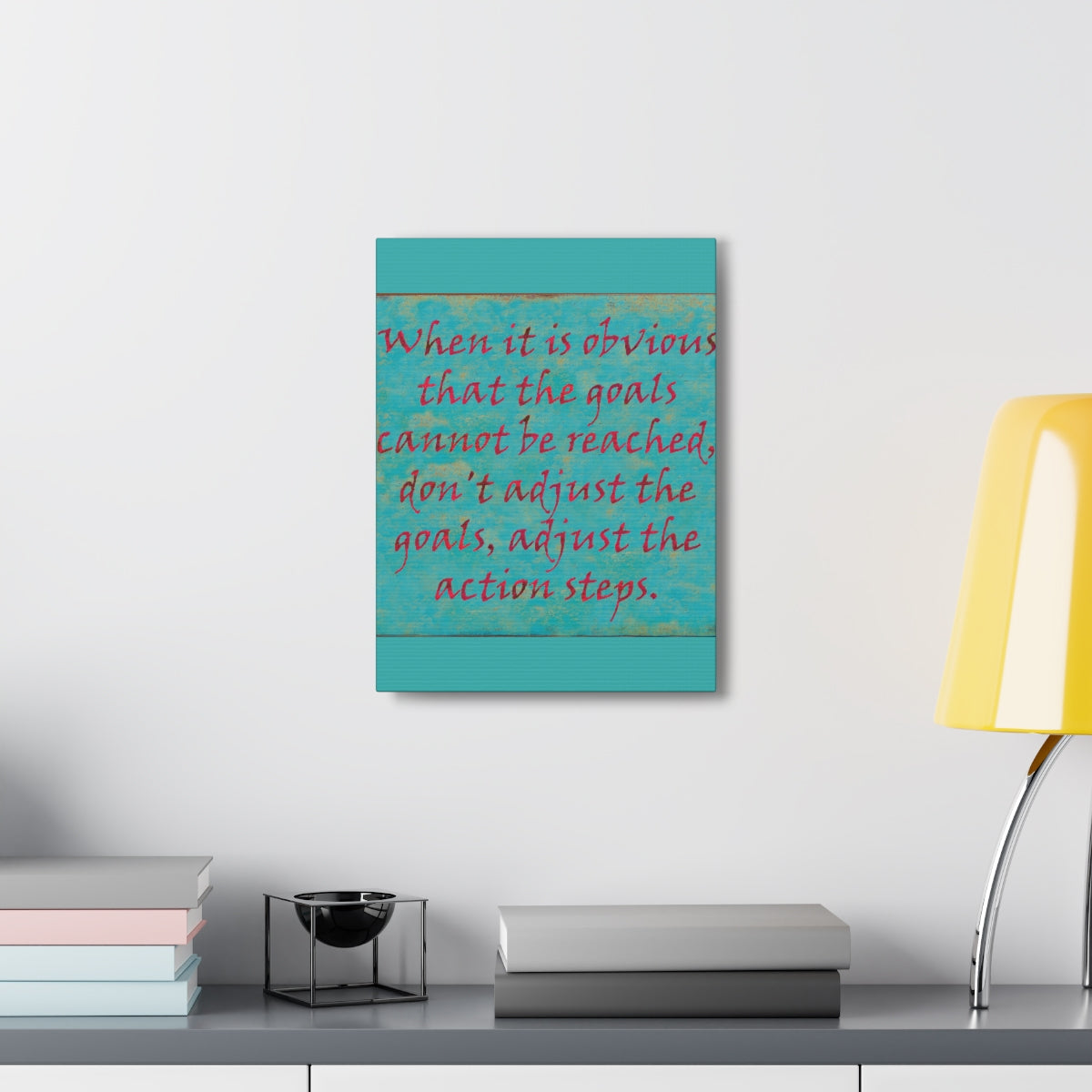 Scripture Walls Inspirational Wall Art Adjust Action Step Motivation Wall Decor for Home Office Gym Inspiring Success Quote Print Ready to Hang Unframed-Express Your Love Gifts