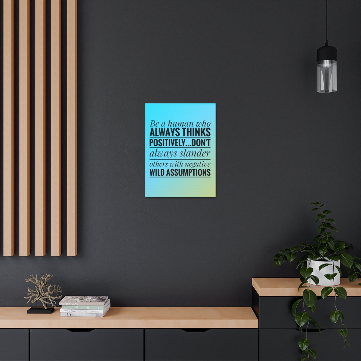 Scripture Walls Inspirational Wall Art Always Thinks Positively Motivation Wall Decor for Home Office Gym Inspiring Success Quote Print Ready to Hang Unframed-Express Your Love Gifts