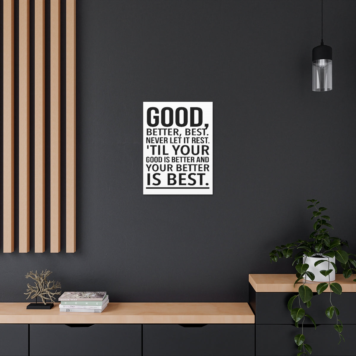 Scripture Walls Inspirational Wall Art Good Better Best Motivation Wall Decor for Home Office Gym Inspiring Success Quote Print Ready to Hang Unframed-Express Your Love Gifts