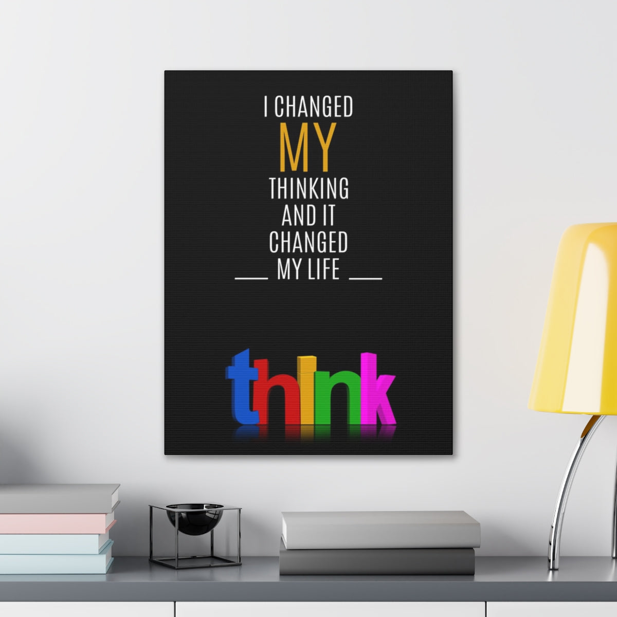 Scripture Walls Inspirational Wall Art I Changed My Thinking Motivation Wall Decor for Home Office Gym Inspiring Success Quote Print Ready to Hang Unframed-Express Your Love Gifts