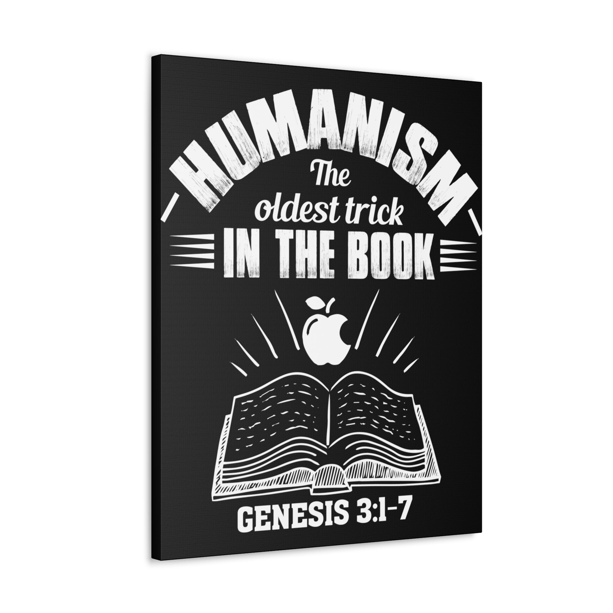 Scripture Walls Genesis 3:1-7 Humanism Bible Verse Canvas Christian Wall Art Ready to Hang Unframed-Express Your Love Gifts