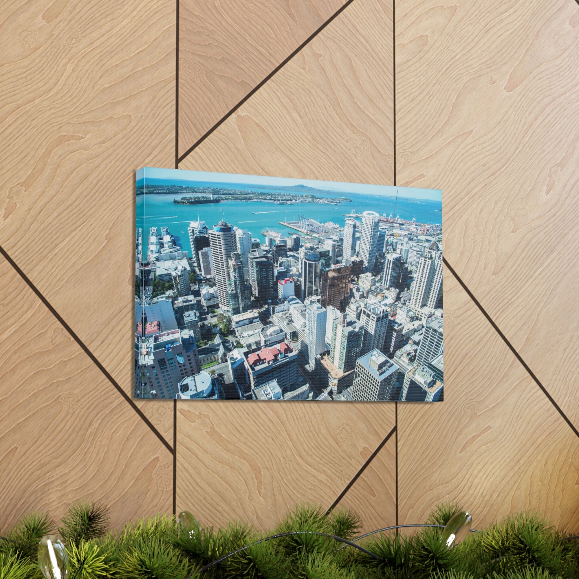 Auckland Daytime Skyline Canvas Artwork High-Quality Breathtaking Stunning Cityscape for Home Decor Ready to Hang-Express Your Love Gifts