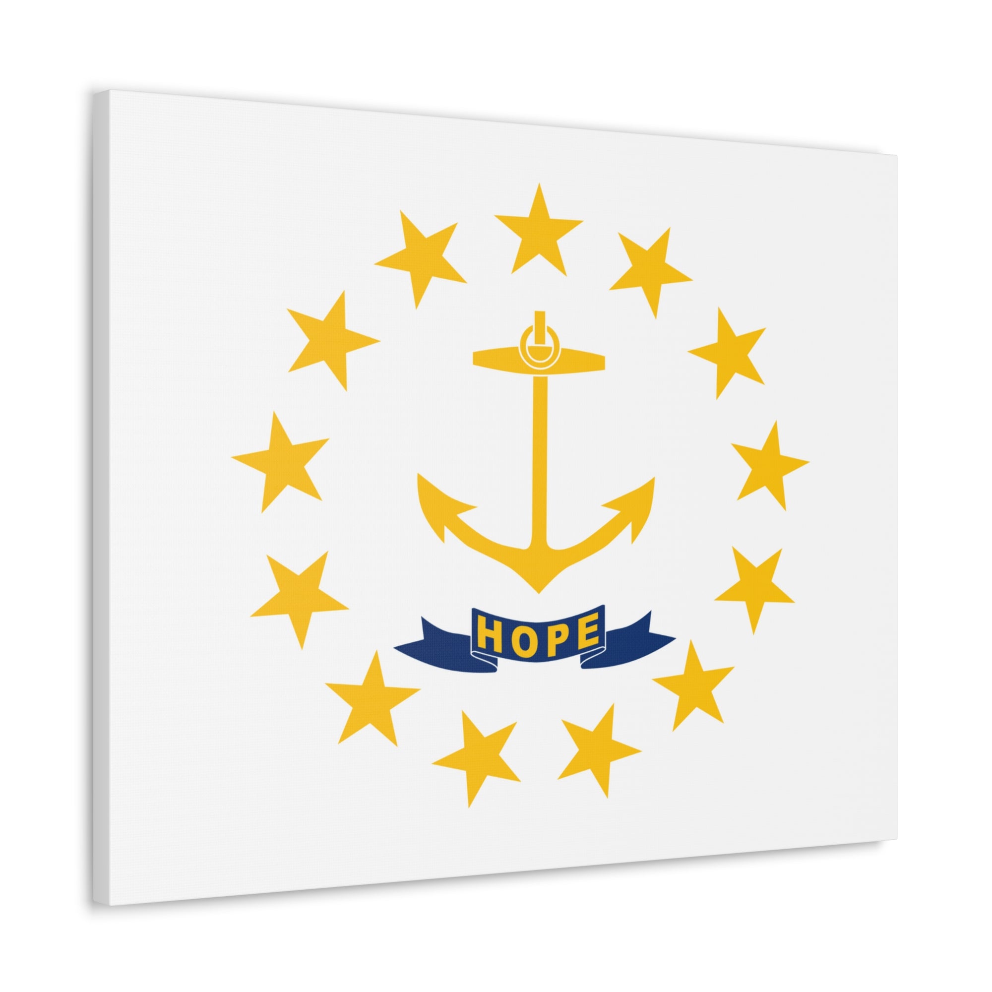 Rhode Island Stage Flag Canvas Vibrant Wall Art Unframed Home Decor-Express Your Love Gifts