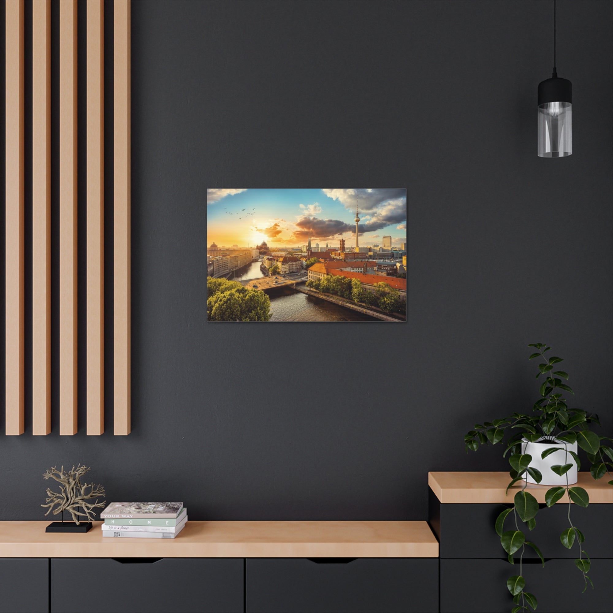 Berlin Daytime Skyline Canvas Artwork High-Quality Breathtaking Stunning Cityscape for Home Decor Ready to Hang-Express Your Love Gifts