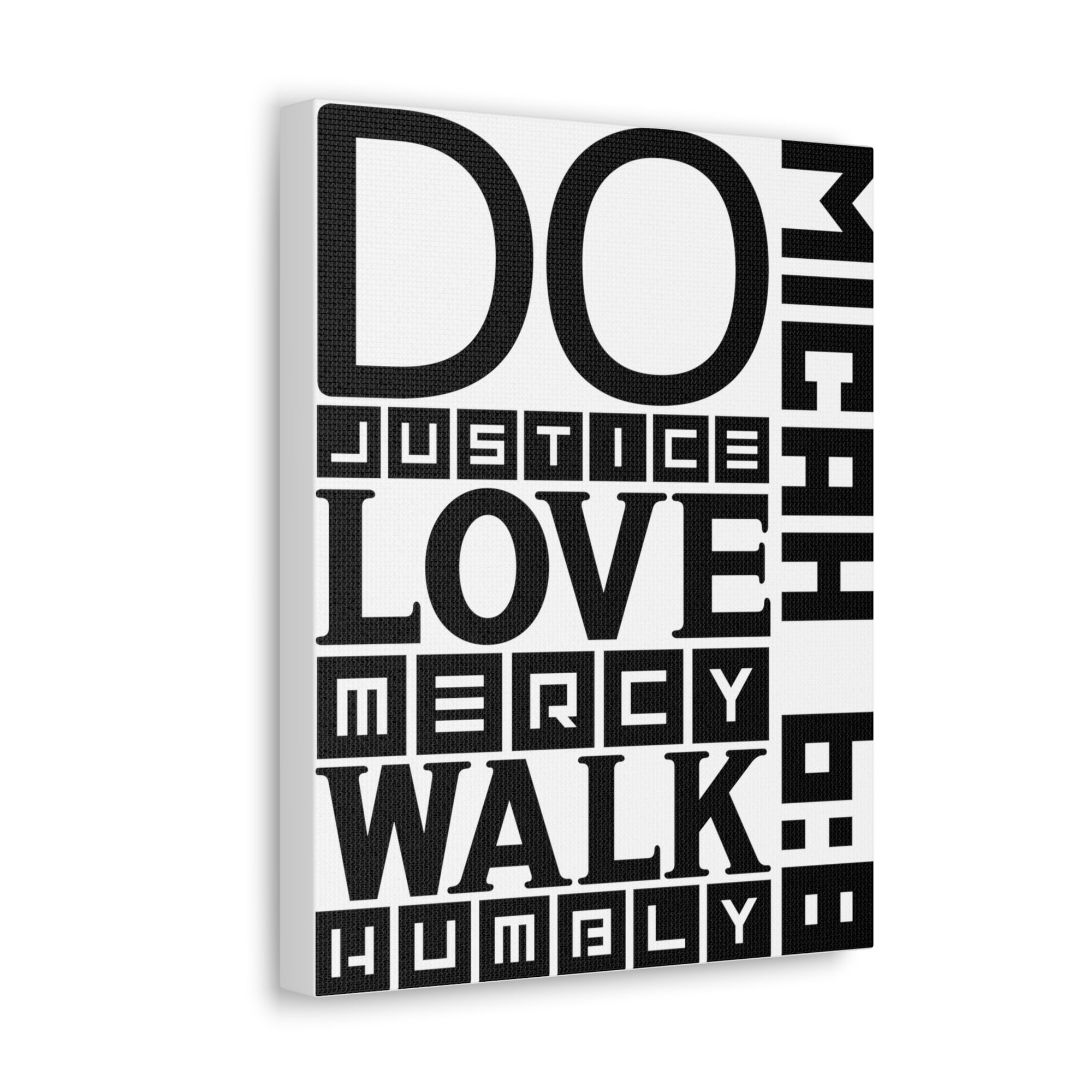Scripture Walls Micah 6:8 DO Justice Bible Verse Canvas Christian Wall Art Ready to Hang Unframed-Express Your Love Gifts
