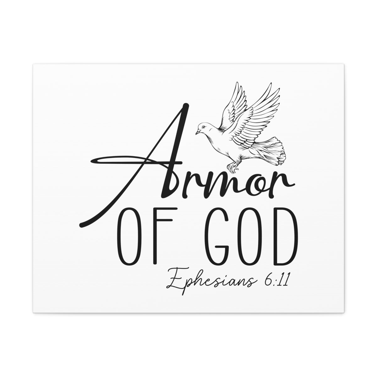 Scripture Walls Ephesians 6:11 Armor of God Bird Bible Verse Canvas Christian Wall Art Ready to Hang Unframed-Express Your Love Gifts