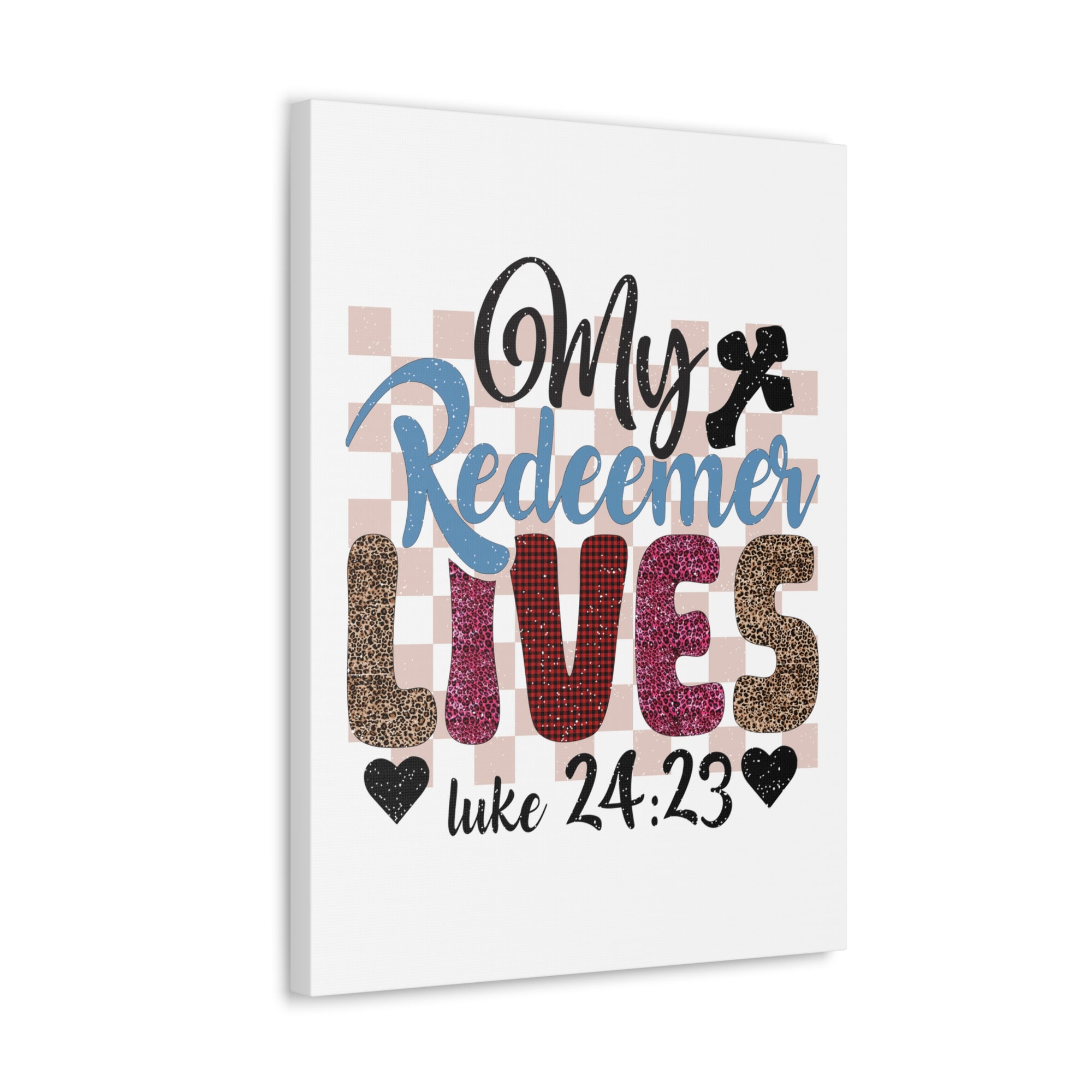 Scripture Walls Luke 24:23 My Redeemer Lives Bible Verse Canvas Christian Wall Art Ready to Hang Unframed-Express Your Love Gifts