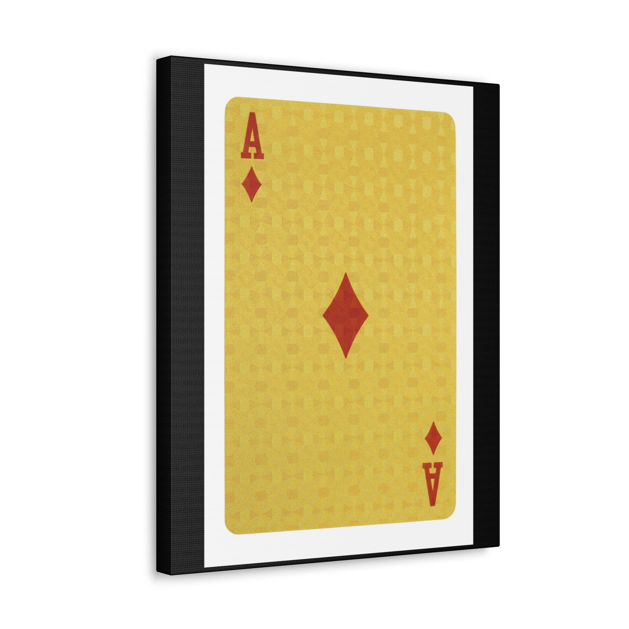 Ace Of Diamonds Isolated White Background Playing Card Canvas Wall Art for Home Decor Ready-to-Hang-Express Your Love Gifts