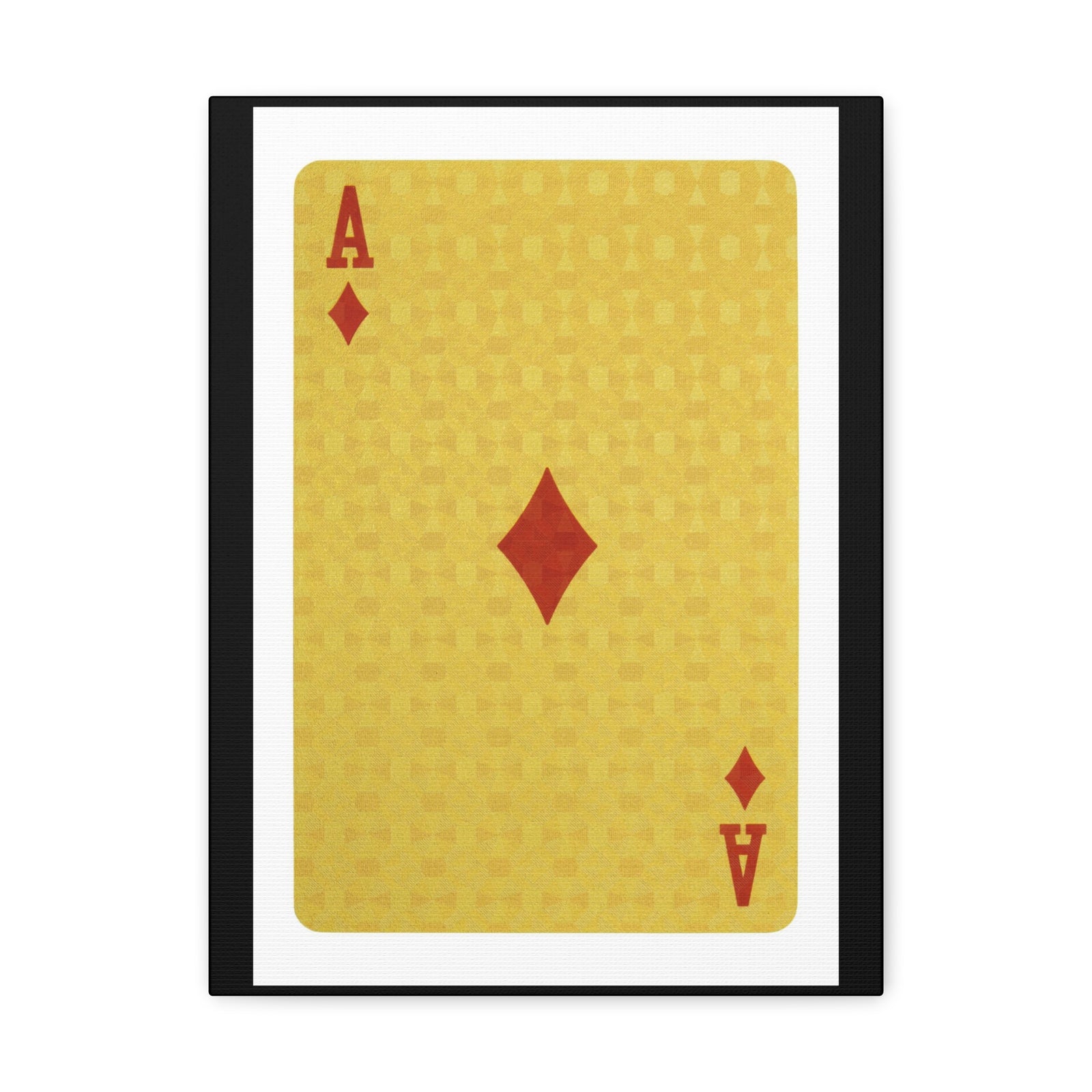 Ace Of Diamonds Isolated White Background Playing Card Canvas Wall Art for Home Decor Ready-to-Hang-Express Your Love Gifts