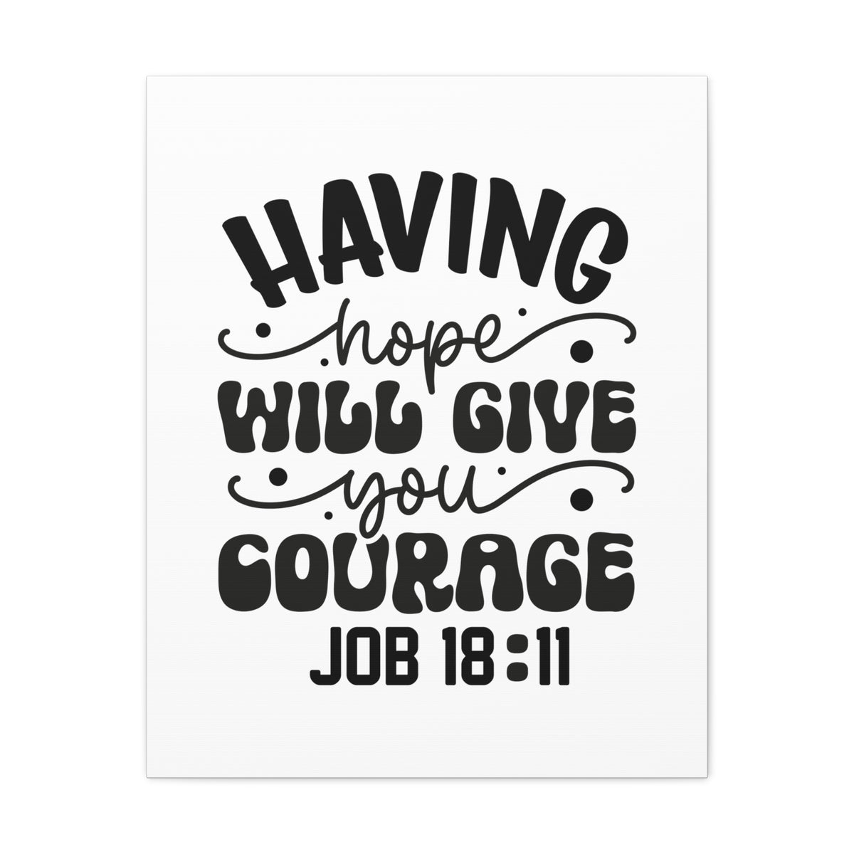 Scripture Walls Job 18:11 Having Hope Bible Verse Canvas Christian Wall Art Ready to Hang Unframed-Express Your Love Gifts