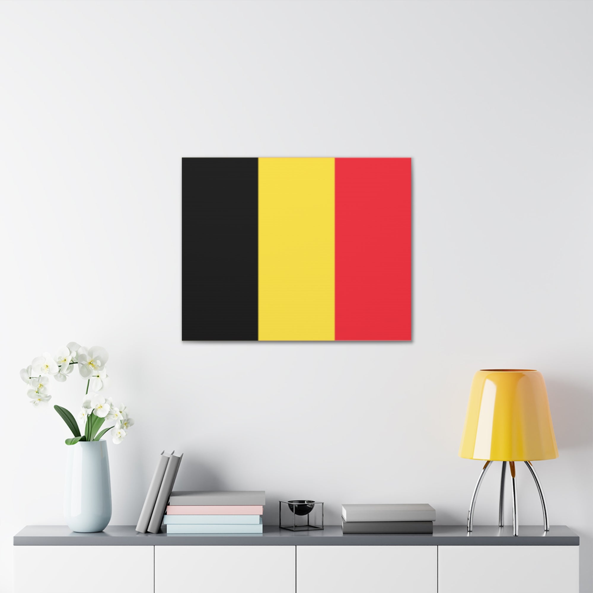 Belgium Country Flag Canvas Vibrant Wall Art Unframed Home Decor-Express Your Love Gifts