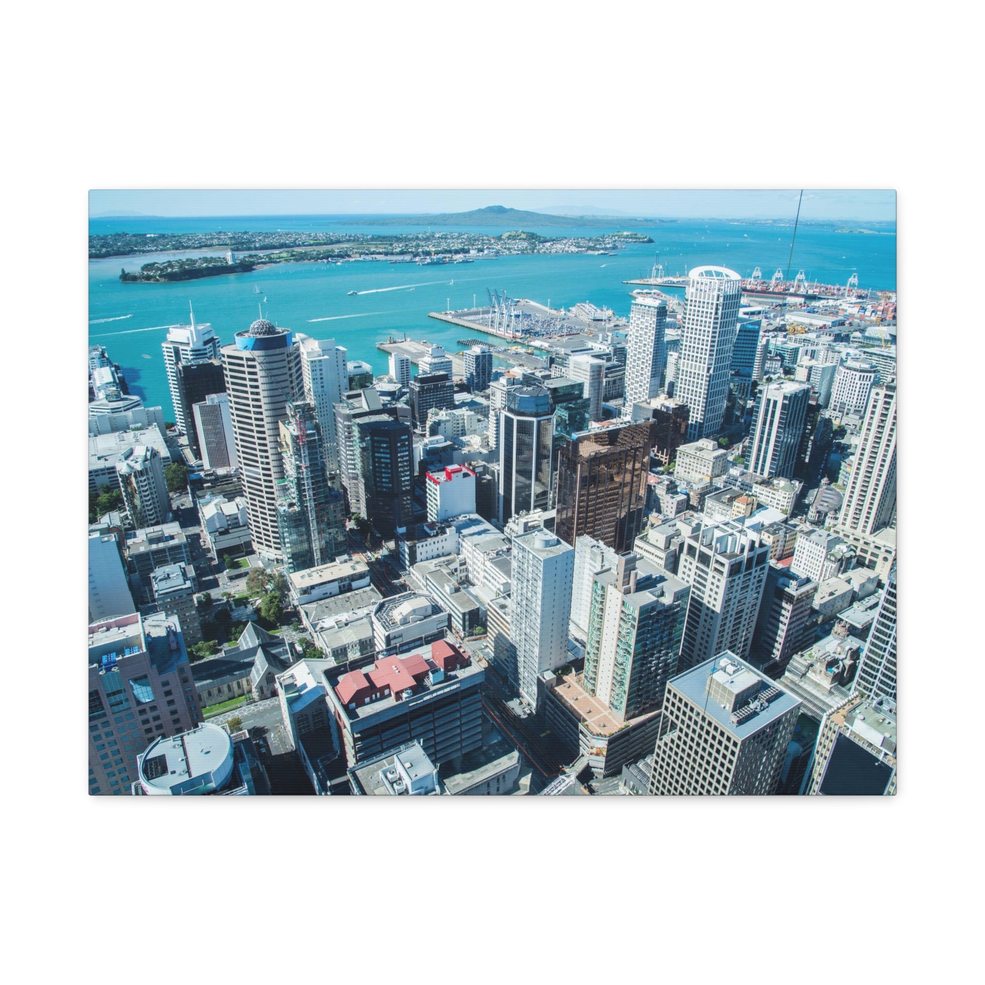 Auckland Daytime Skyline Canvas Artwork High-Quality Breathtaking Stunning Cityscape for Home Decor Ready to Hang-Express Your Love Gifts