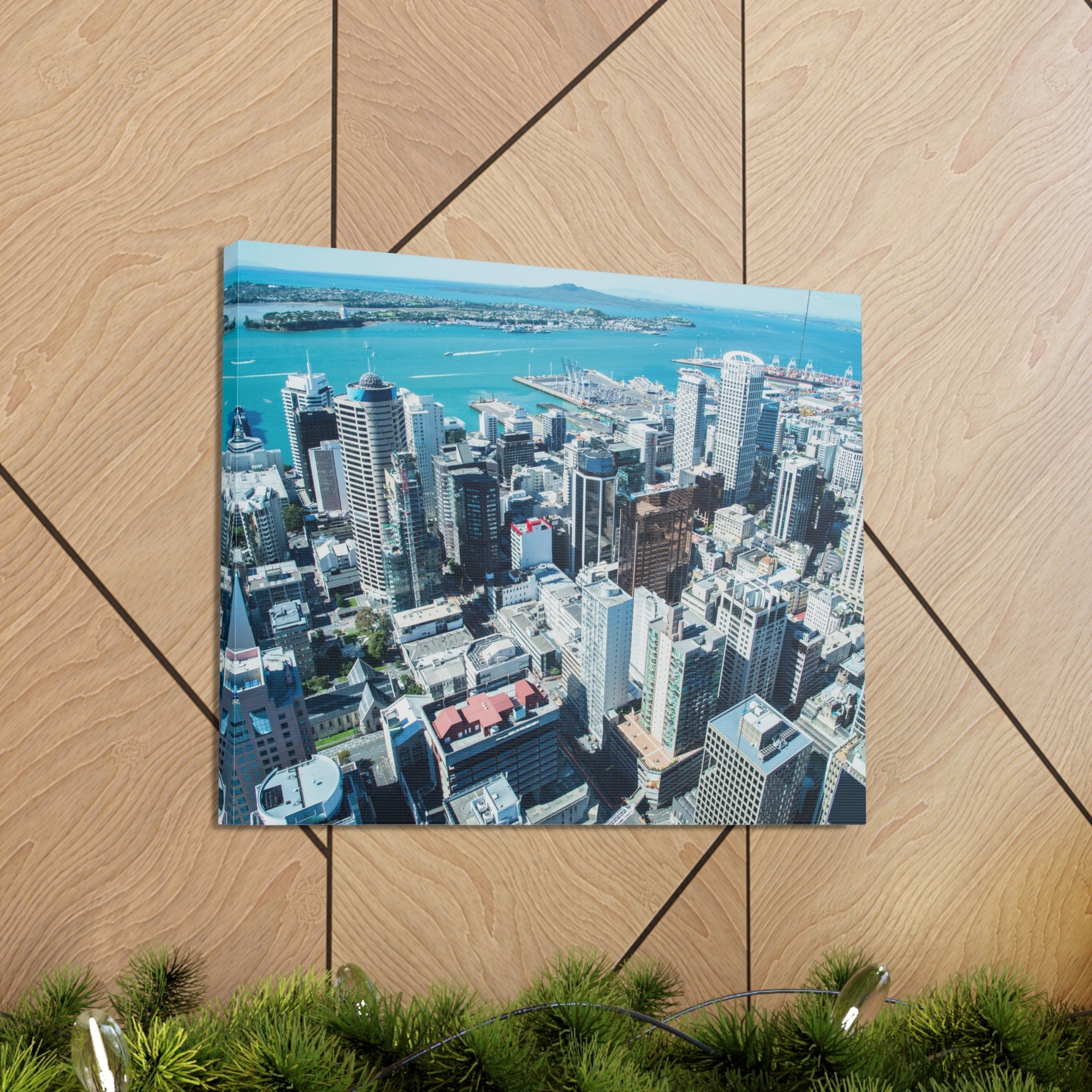 Auckland Daytime Skyline Canvas Artwork High-Quality Breathtaking Stunning Cityscape for Home Decor Ready to Hang-Express Your Love Gifts