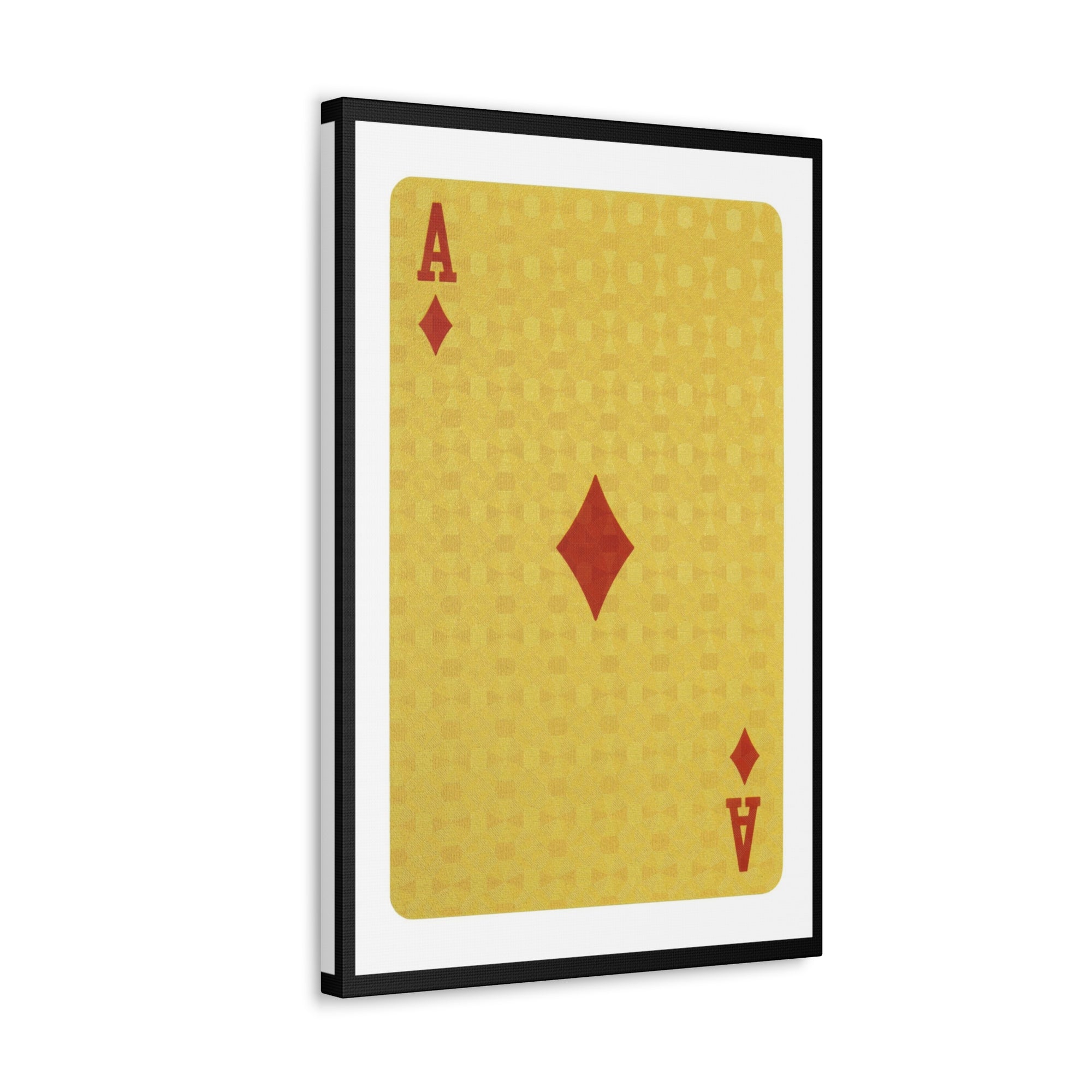 Ace Of Diamonds Isolated White Background Playing Card Canvas Wall Art for Home Decor Ready-to-Hang-Express Your Love Gifts