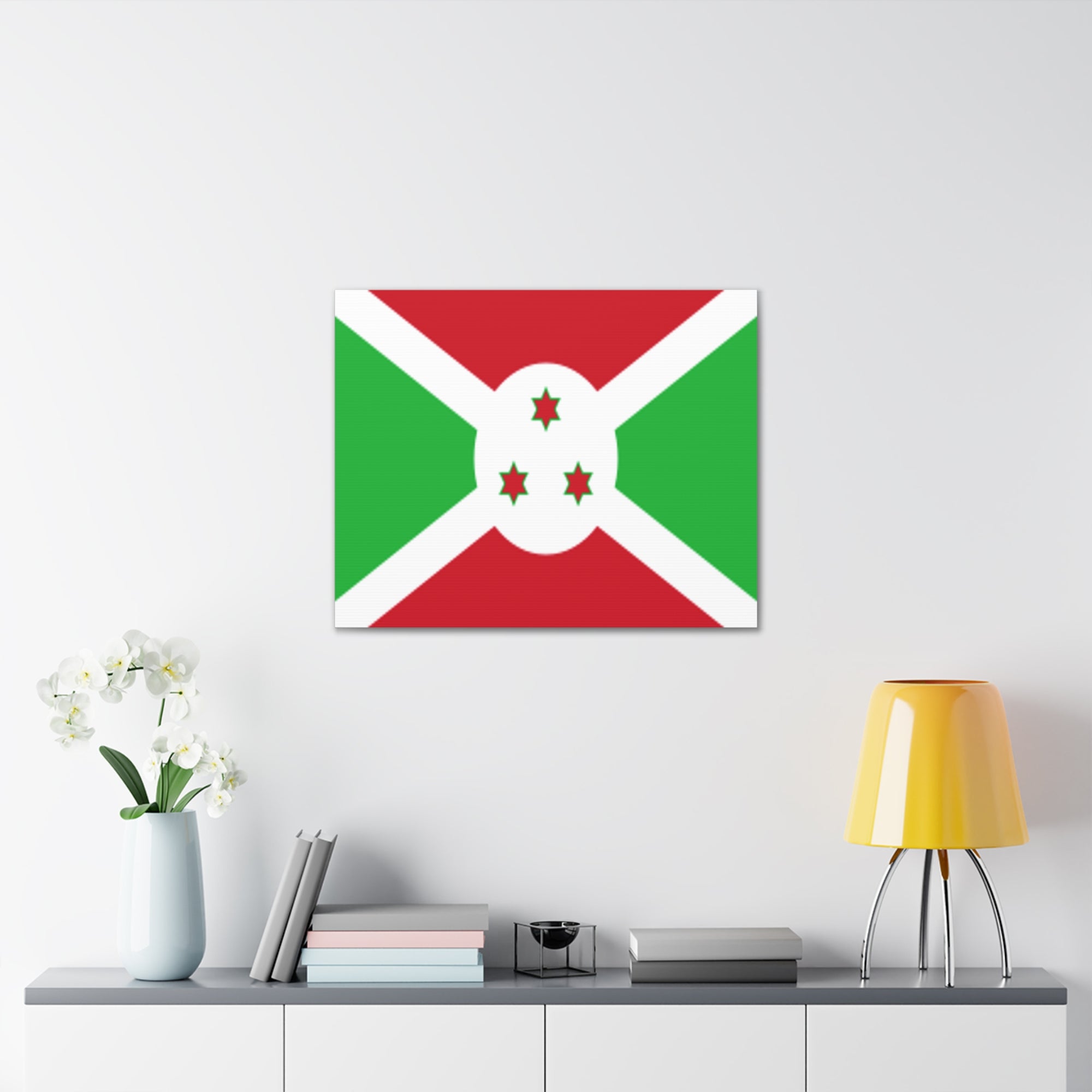 Burundi Country Flag Canvas Vibrant Wall Art Unframed Home Decor-Express Your Love Gifts