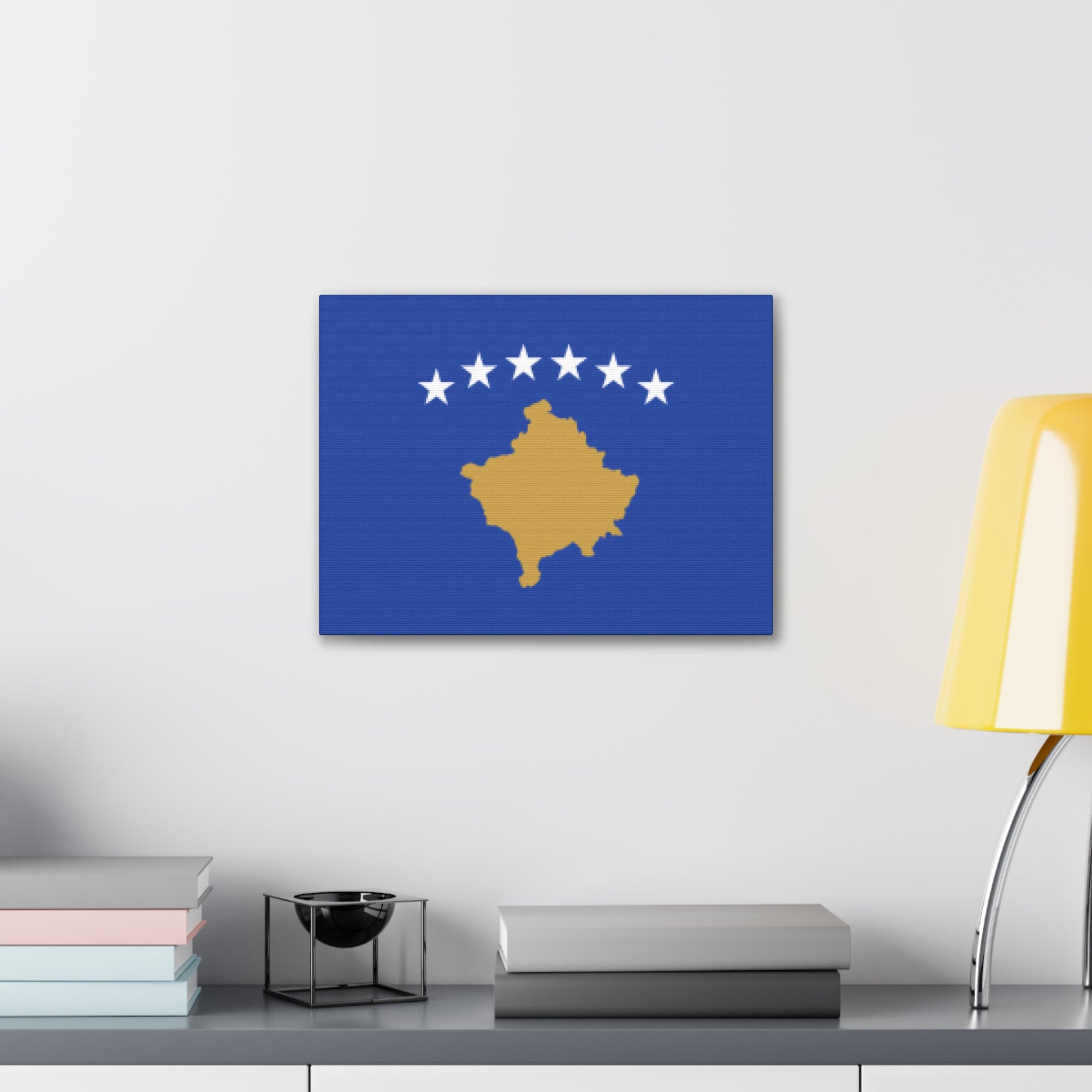 Kosovo Country Flag Canvas Vibrant Wall Art Unframed Home Decor-Express Your Love Gifts