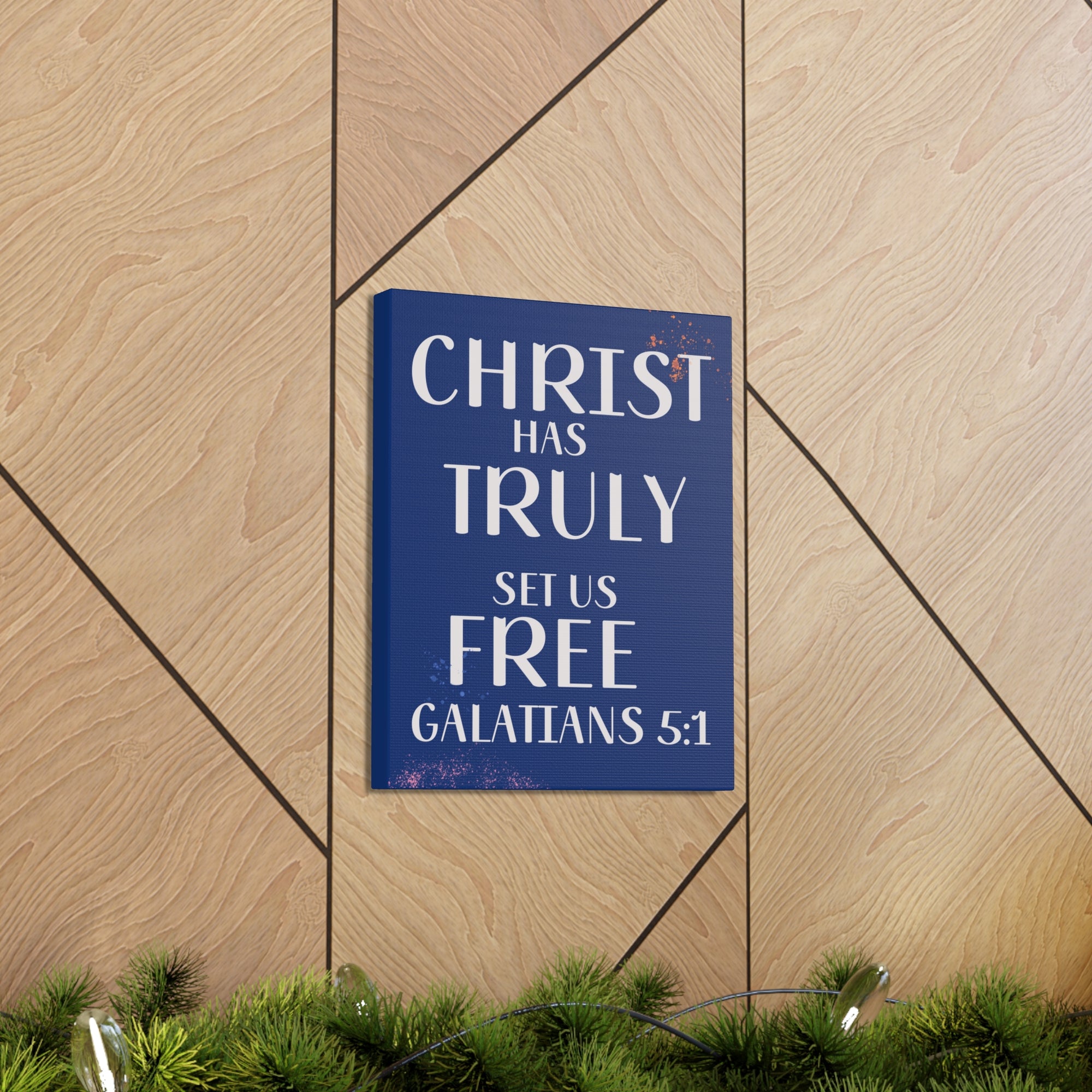 Scripture Walls Christ Has Set Us Free Galatians 5:1 Bible Verse Canvas Christian Wall Art Ready to Hang-Express Your Love Gifts