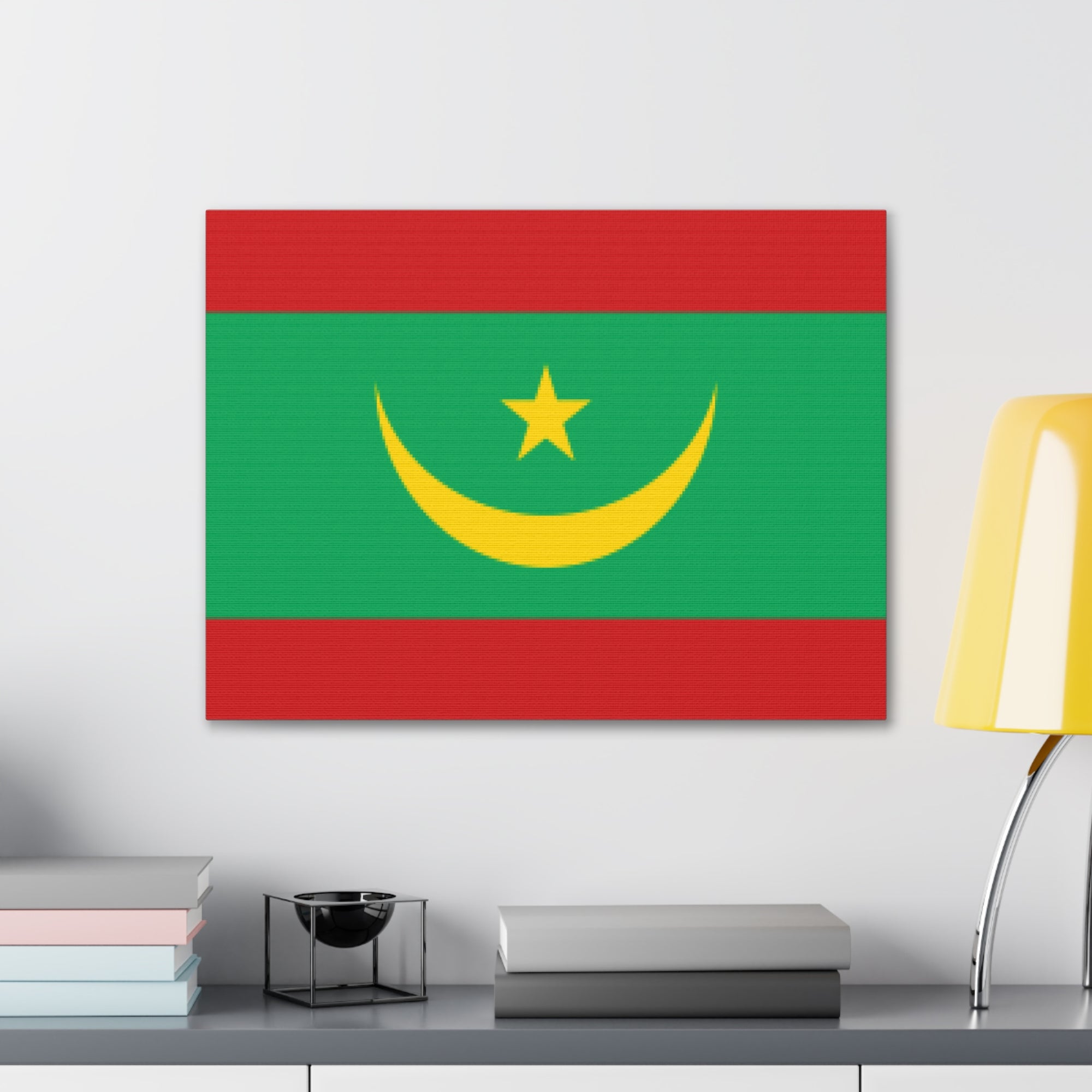 Mauritania Country Flag Canvas Vibrant Wall Art Unframed Home Decor-Express Your Love Gifts