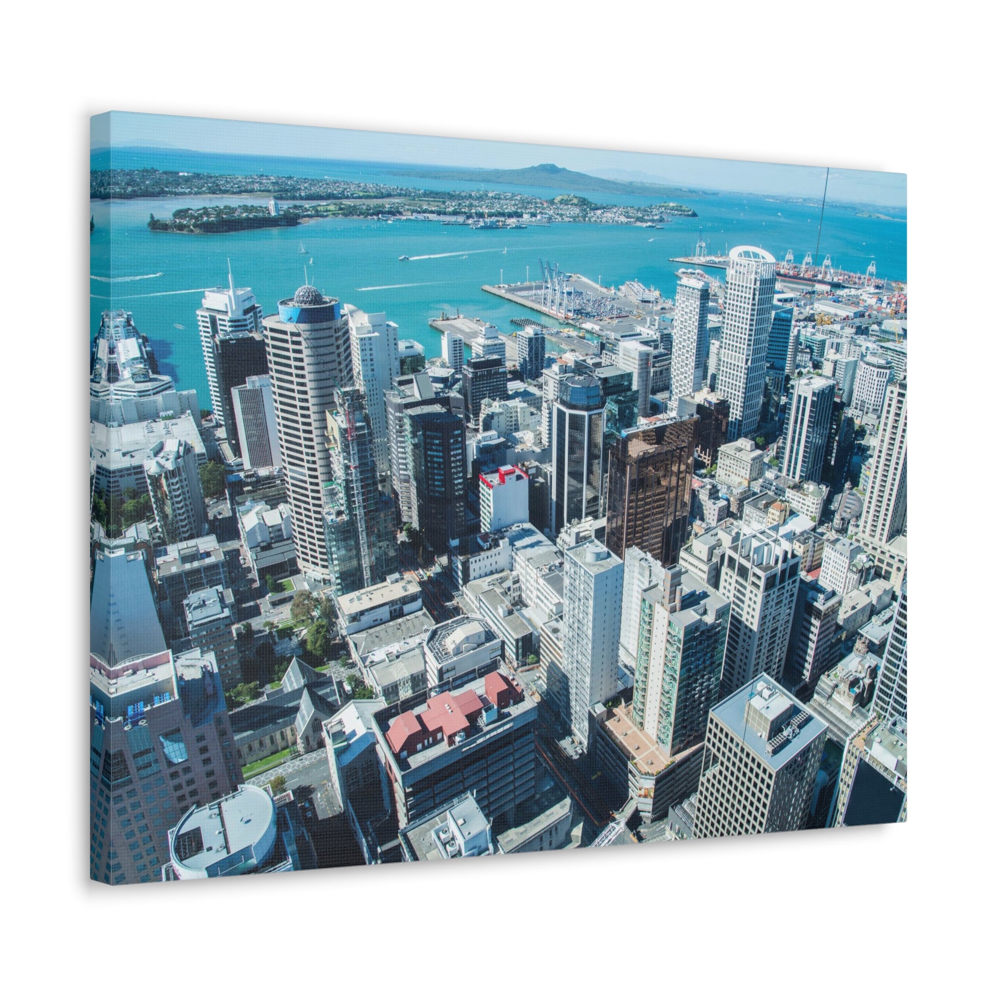 Auckland Daytime Skyline Canvas Artwork High-Quality Breathtaking Stunning Cityscape for Home Decor Ready to Hang-Express Your Love Gifts