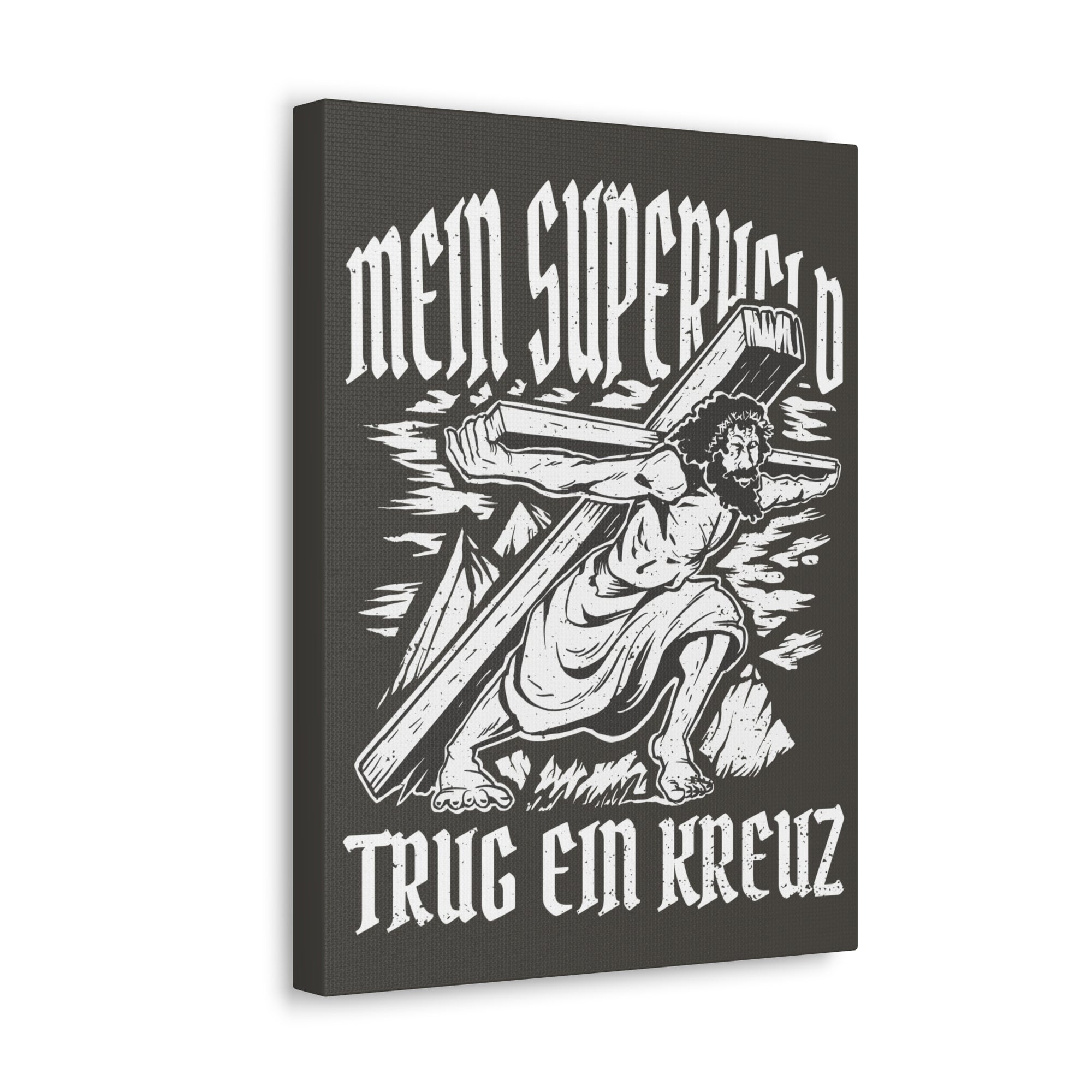 Scripture Walls My Superhero German Bible Verse Canvas Christian Wall Art Ready to Hang Unframed-Express Your Love Gifts