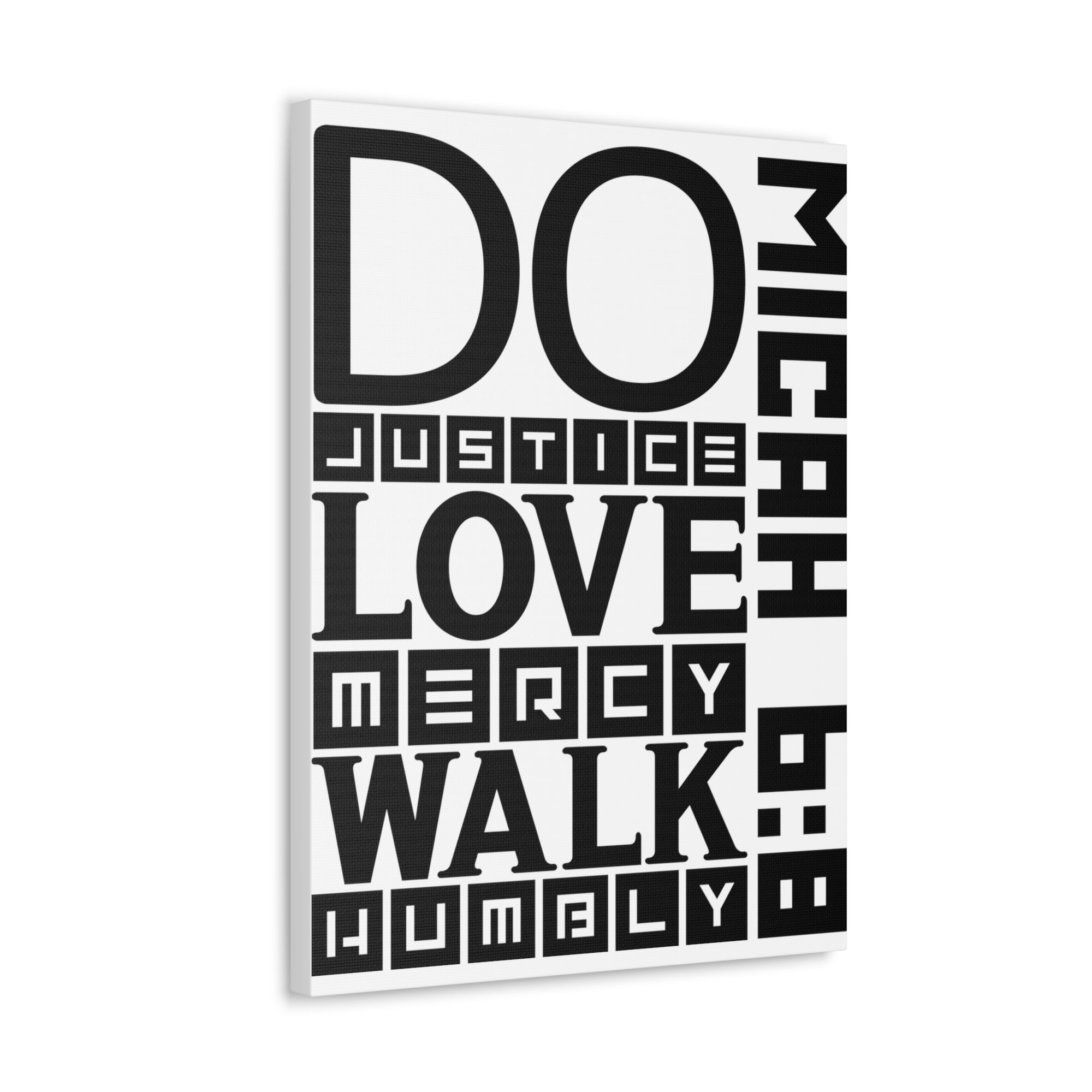 Scripture Walls Micah 6:8 DO Justice Bible Verse Canvas Christian Wall Art Ready to Hang Unframed-Express Your Love Gifts