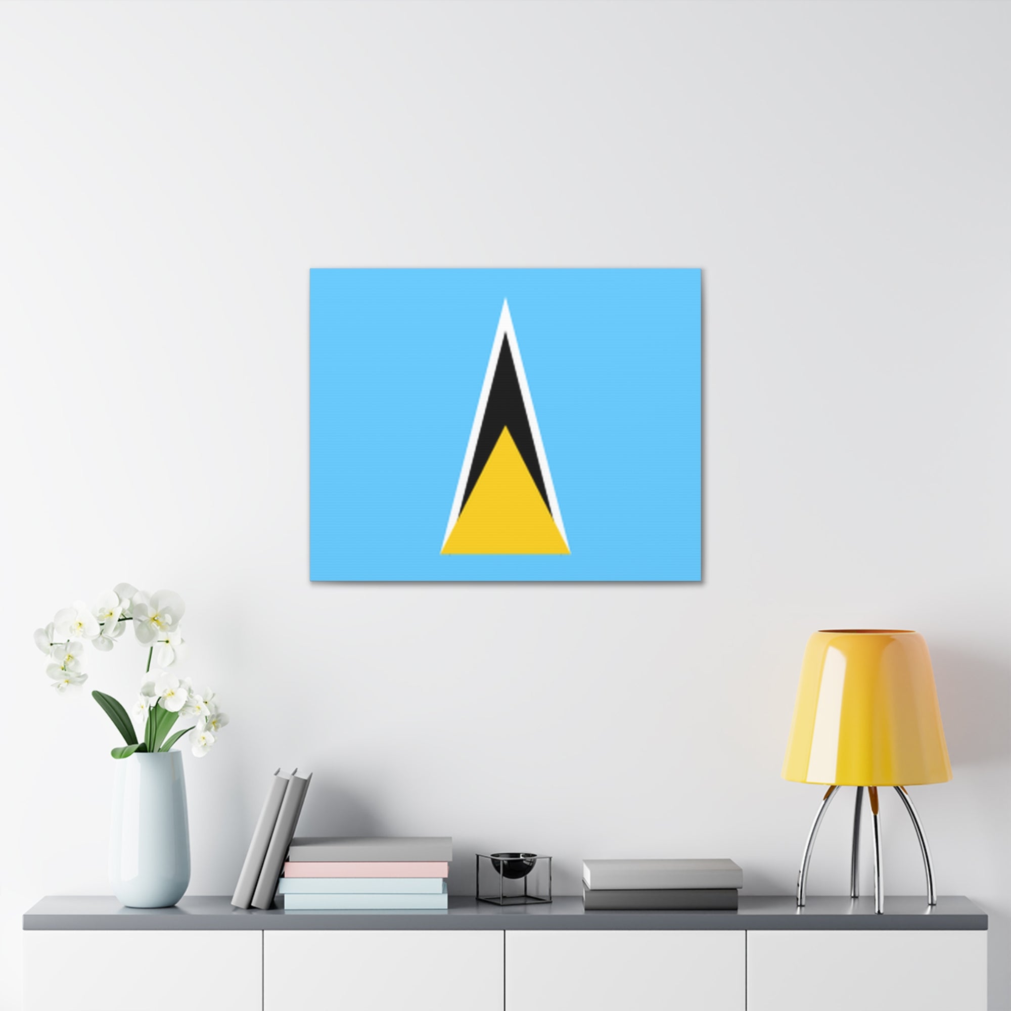 Saint Lucia Country Flag Canvas Vibrant Wall Art Unframed Home Decor-Express Your Love Gifts