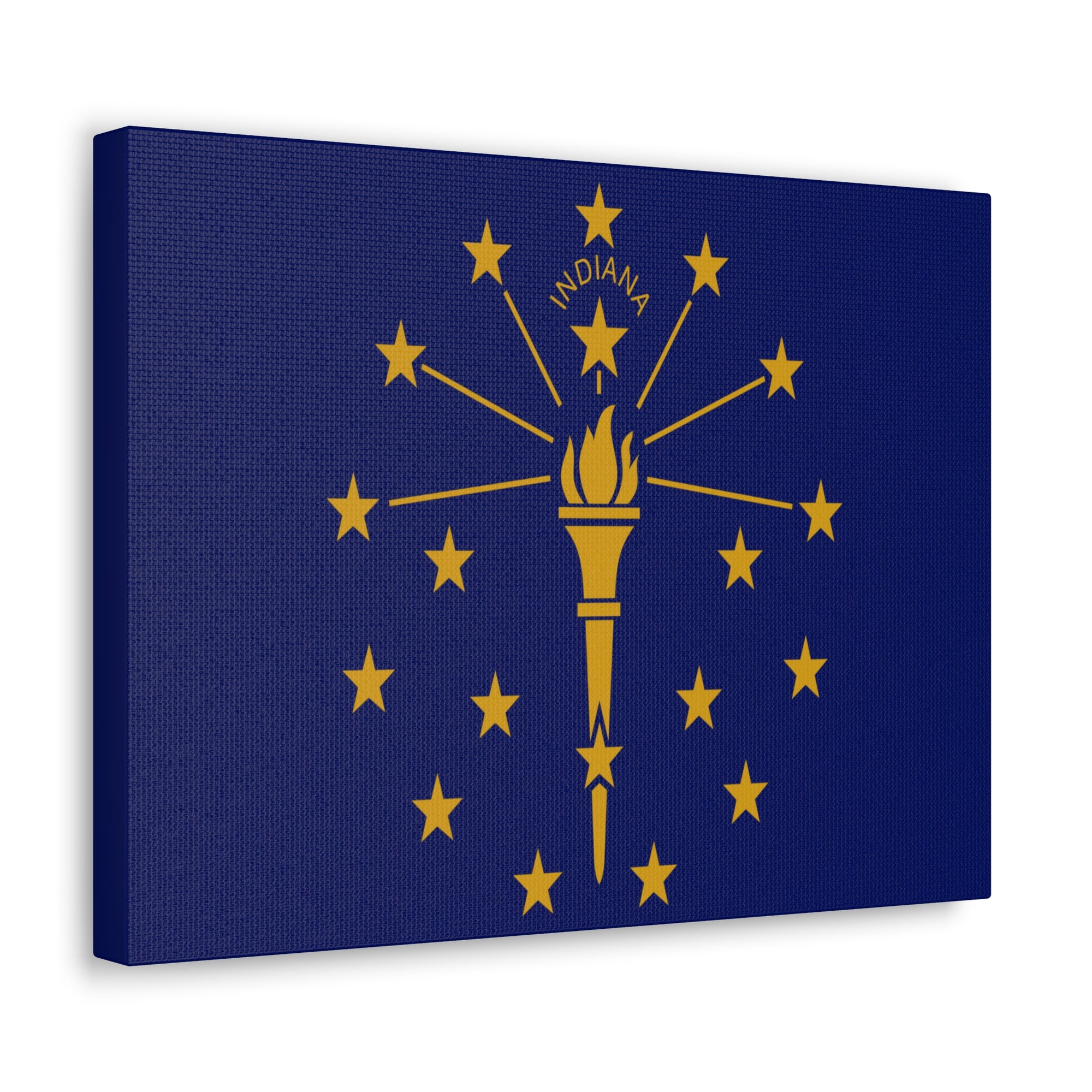 Indiana Stage Flag Canvas Vibrant Wall Art Unframed Home Decor-Express Your Love Gifts