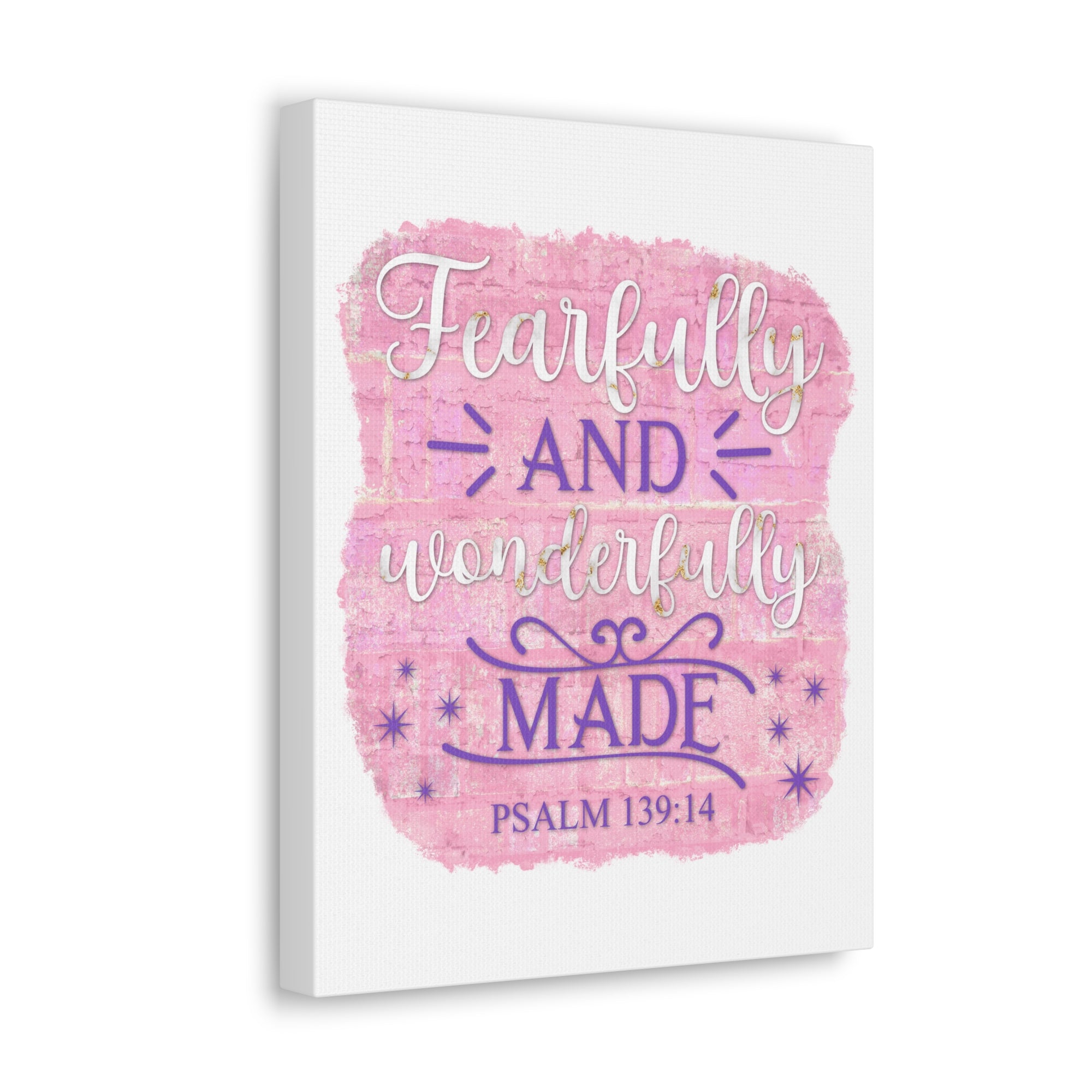 Scripture Walls Psalm 139:14 Fearfully and Wonderfully Made Bible Verse Canvas Christian Wall Art Ready to Hang Unframed-Express Your Love Gifts