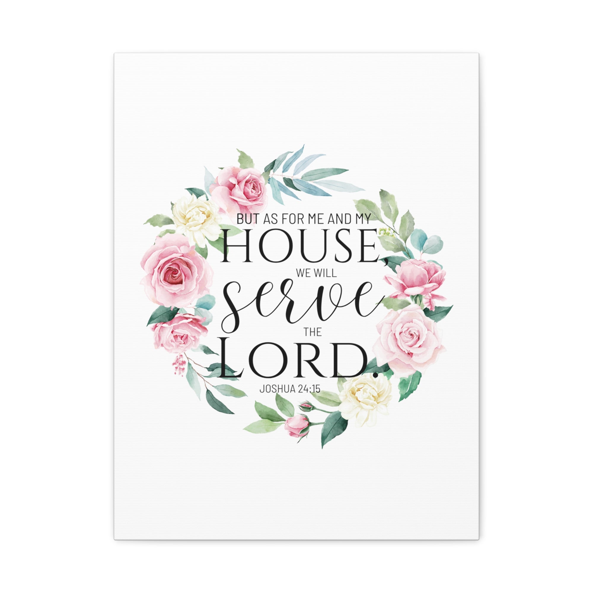 Scripture Walls Joshua 24:15 Serve The Lord Bible Verse Canvas Christian Wall Art Ready to Hang Unframed-Express Your Love Gifts