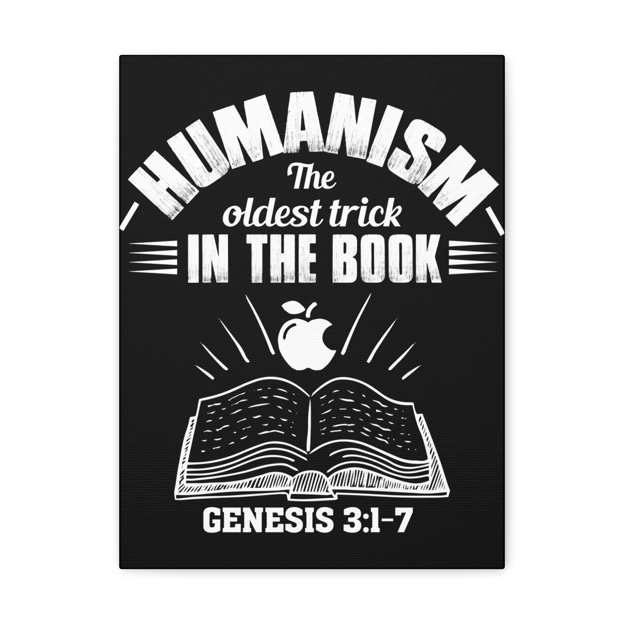 Scripture Walls Genesis 3:1-7 Humanism Bible Verse Canvas Christian Wall Art Ready to Hang Unframed-Express Your Love Gifts