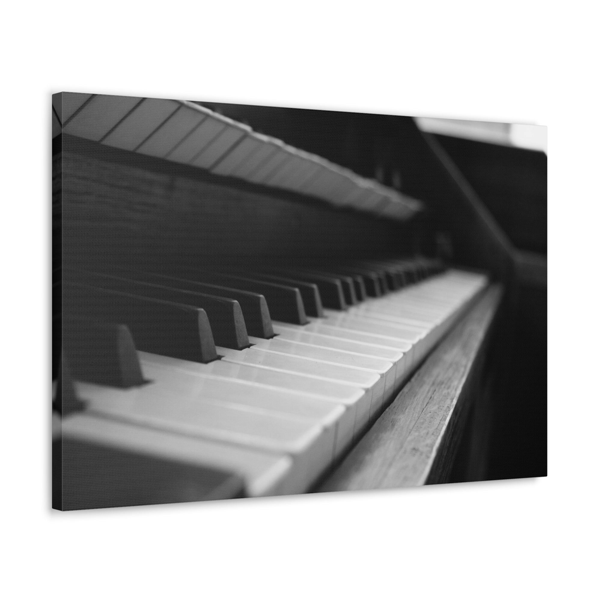 Black and White Piano Music Lover's Delight Piano Keyboard Canvas Wall Art for Home Decor Ready-to-Hang-Express Your Love Gifts