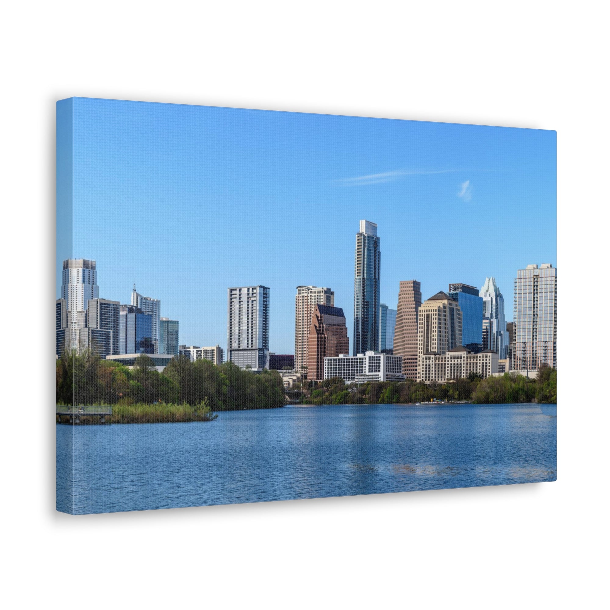 Austin Daytime Skyline Canvas Artwork High-Quality Breathtaking Stunning Cityscape for Home Decor Ready to Hang-Express Your Love Gifts