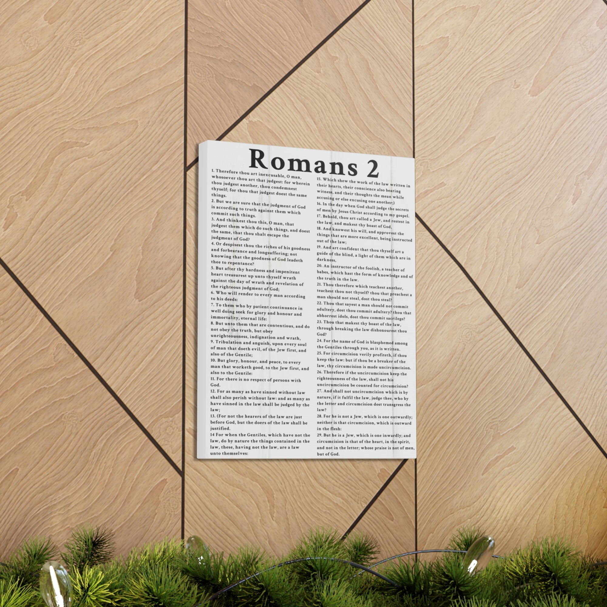 Scripture Walls Romans 2 White Bible Verse Canvas Christian Wall Art Ready to Hang Unframed-Express Your Love Gifts