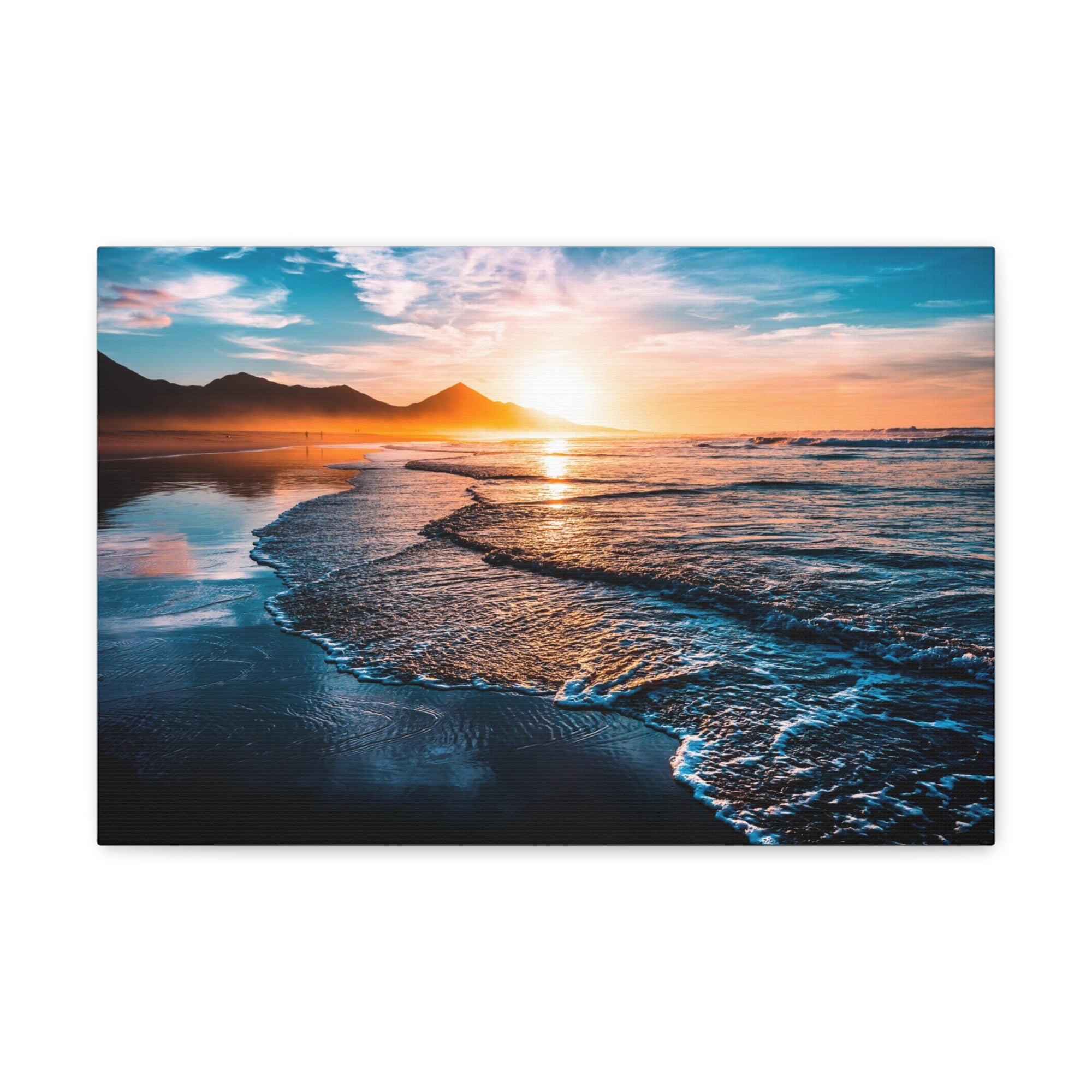 Beach Sunset Endless Horizon Ocean Canvas Wall Art for Home Decor Ready-to-Hang-Express Your Love Gifts