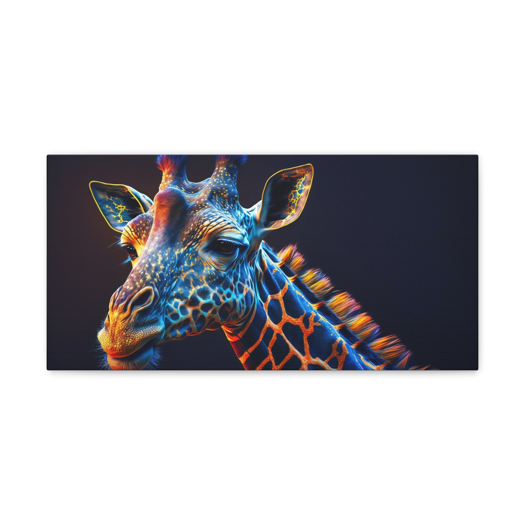 Giraffe Abstract Close Up Art Painting Animal Canvas Wall Art for Home Decor Ready-to-Hang-Express Your Love Gifts