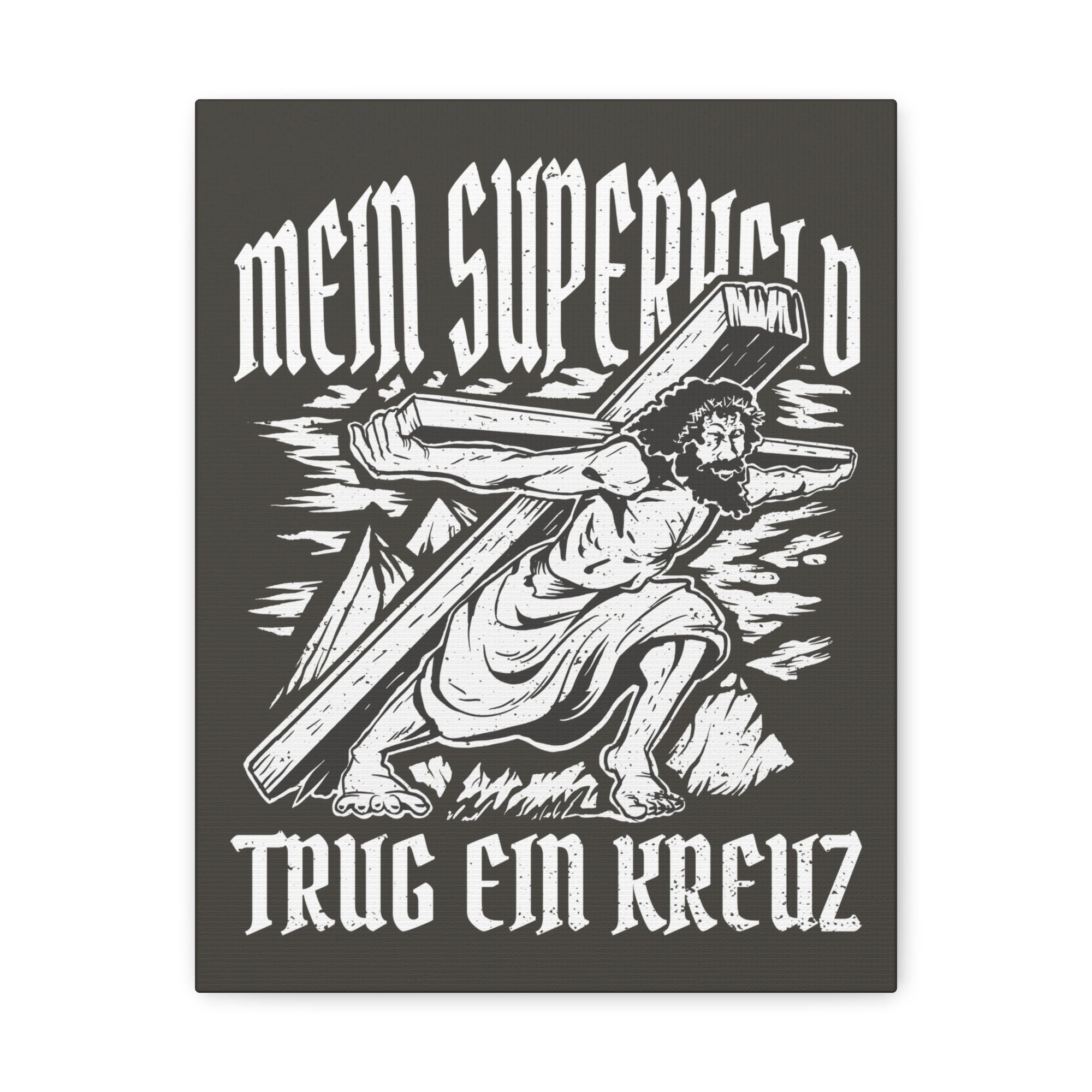 Scripture Walls My Superhero German Bible Verse Canvas Christian Wall Art Ready to Hang Unframed-Express Your Love Gifts