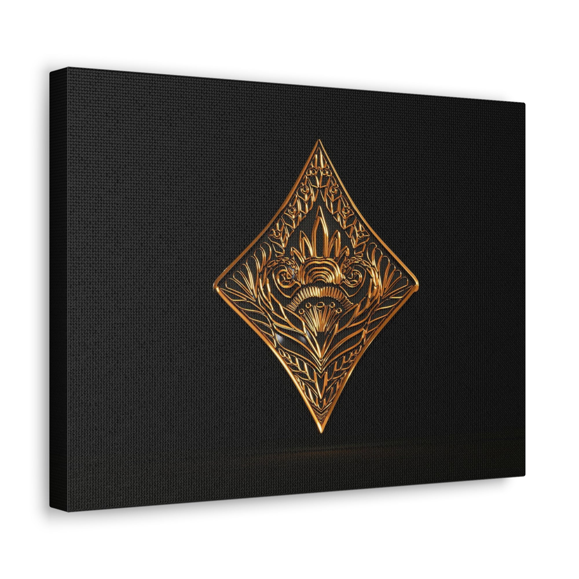 3D Gold Diamonds Playing Card Canvas Wall Art for Home Decor Ready-to-Hang-Express Your Love Gifts