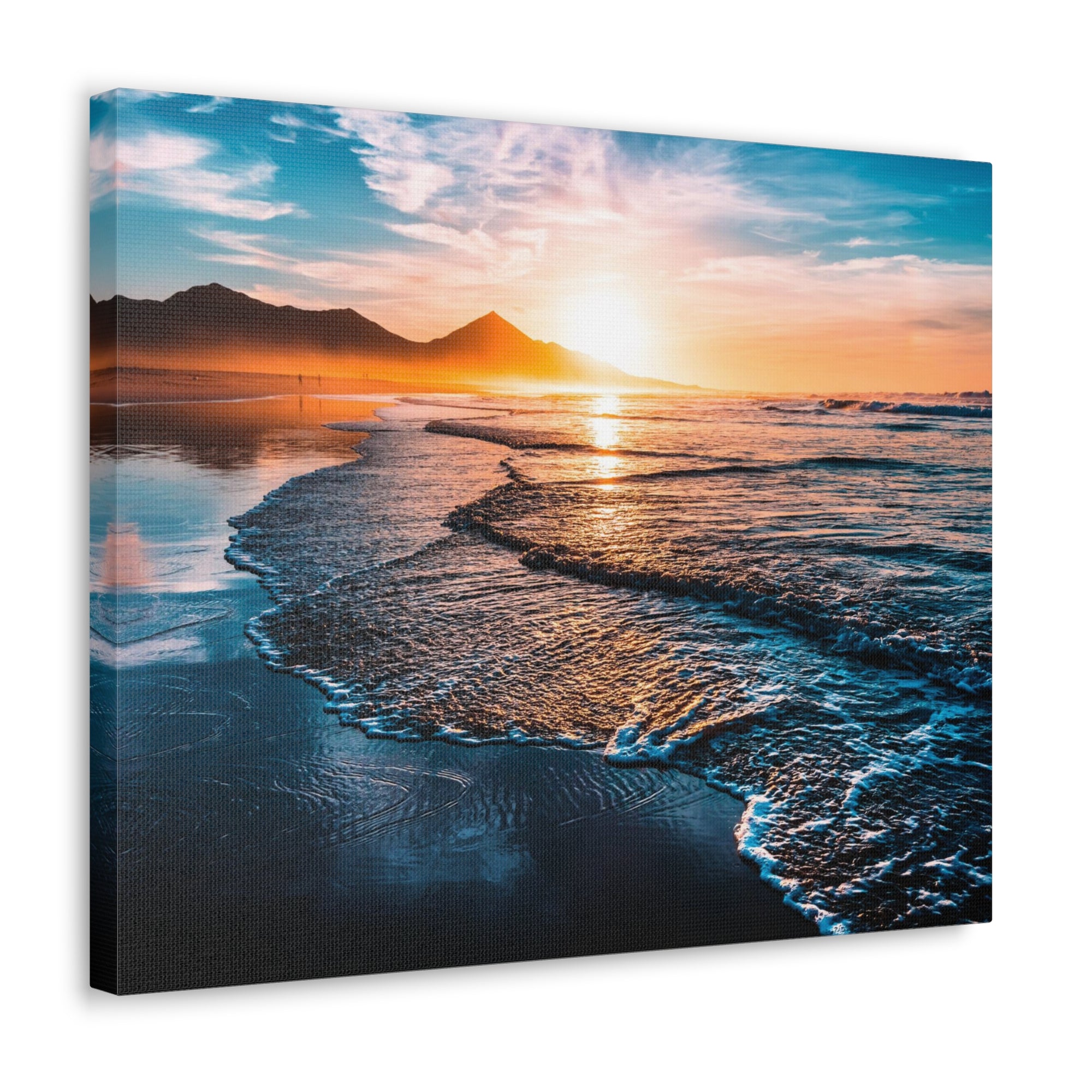 Beach Sunset Endless Horizon Ocean Canvas Wall Art for Home Decor Ready-to-Hang-Express Your Love Gifts