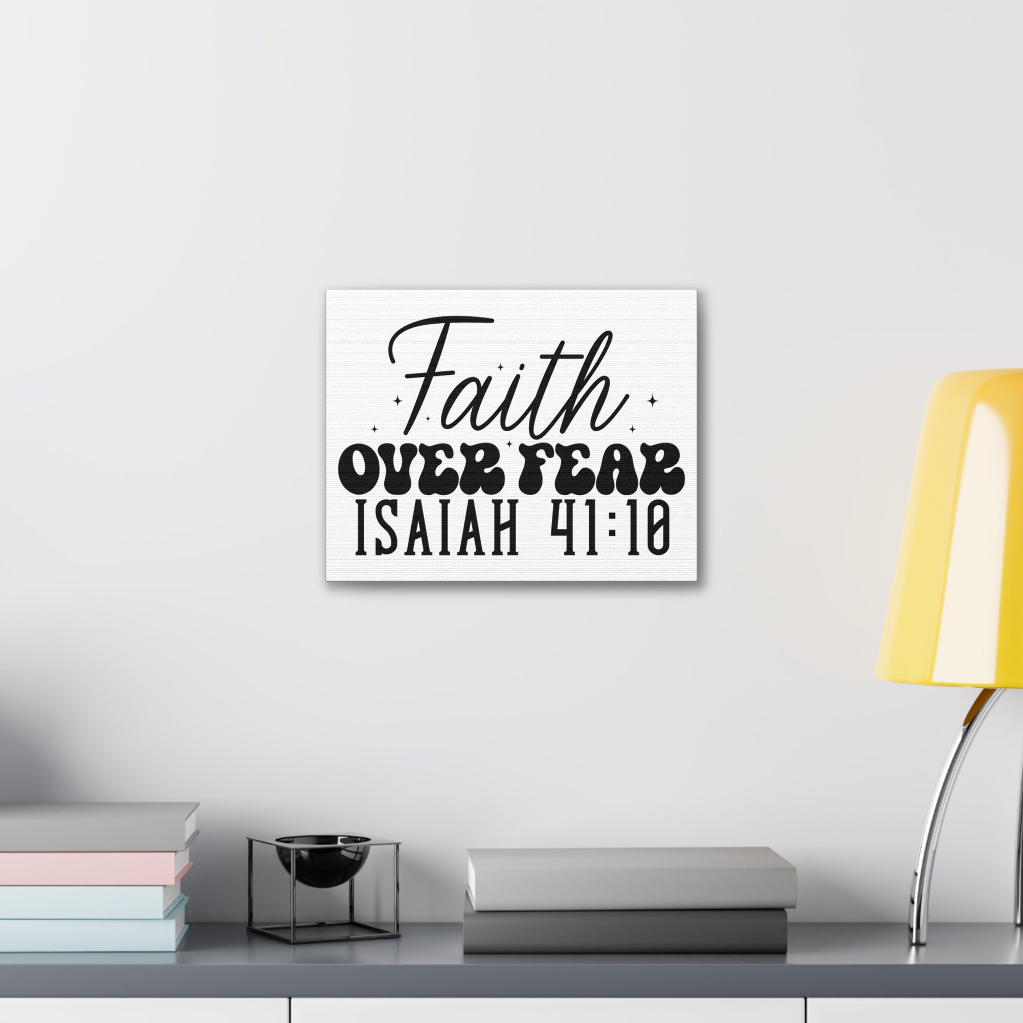 Scripture Walls Isaiah 41:10 Faith Over Fear Bible Verse Canvas Christian Wall Art Ready to Hang Unframed-Express Your Love Gifts