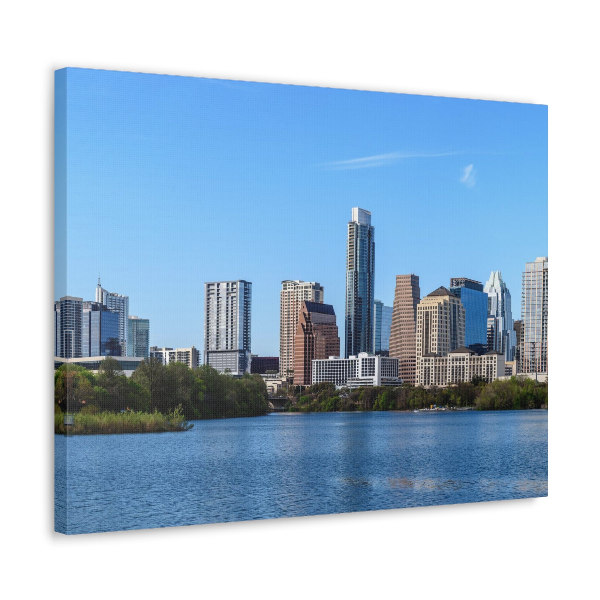 Austin Daytime Skyline Canvas Artwork High-Quality Breathtaking Stunning Cityscape for Home Decor Ready to Hang-Express Your Love Gifts