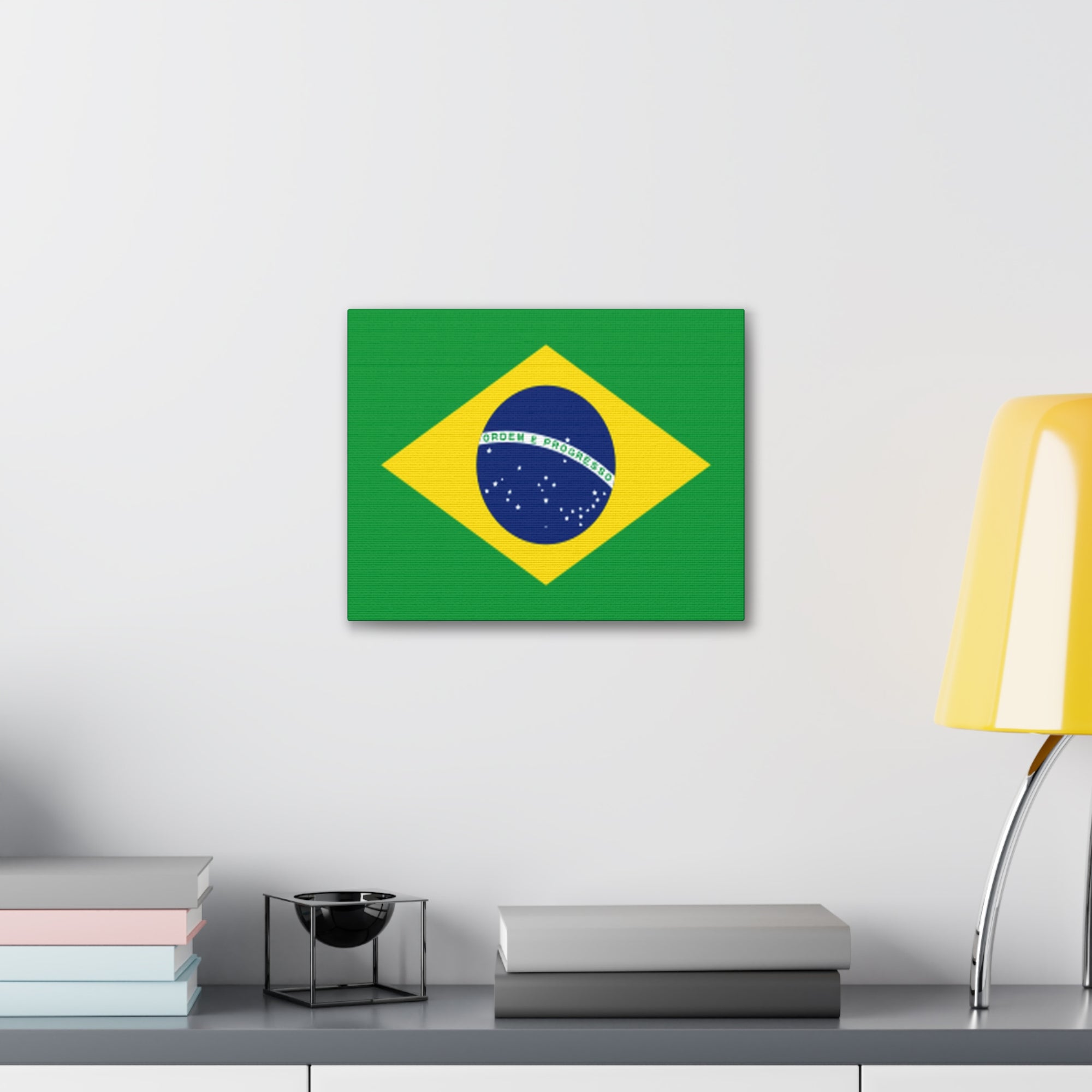 Brazil Country Flag Canvas Vibrant Wall Art Unframed Home Decor-Express Your Love Gifts