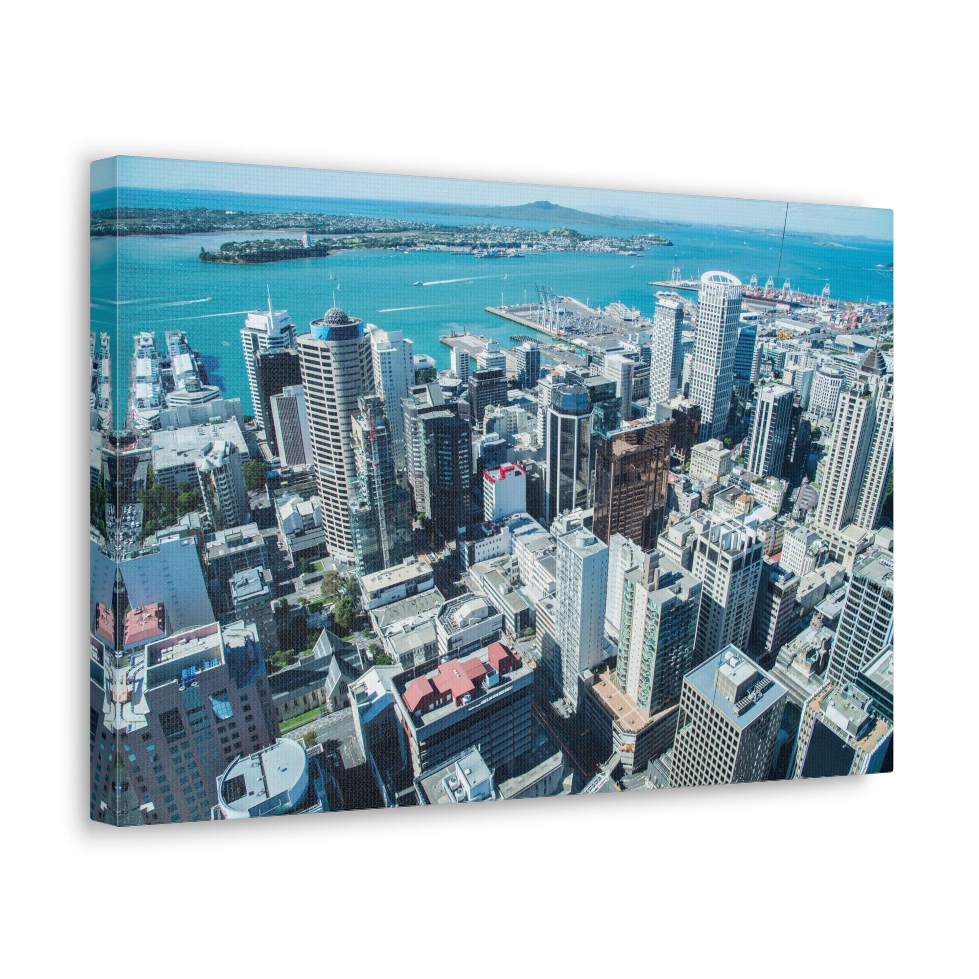 Auckland Daytime Skyline Canvas Artwork High-Quality Breathtaking Stunning Cityscape for Home Decor Ready to Hang-Express Your Love Gifts