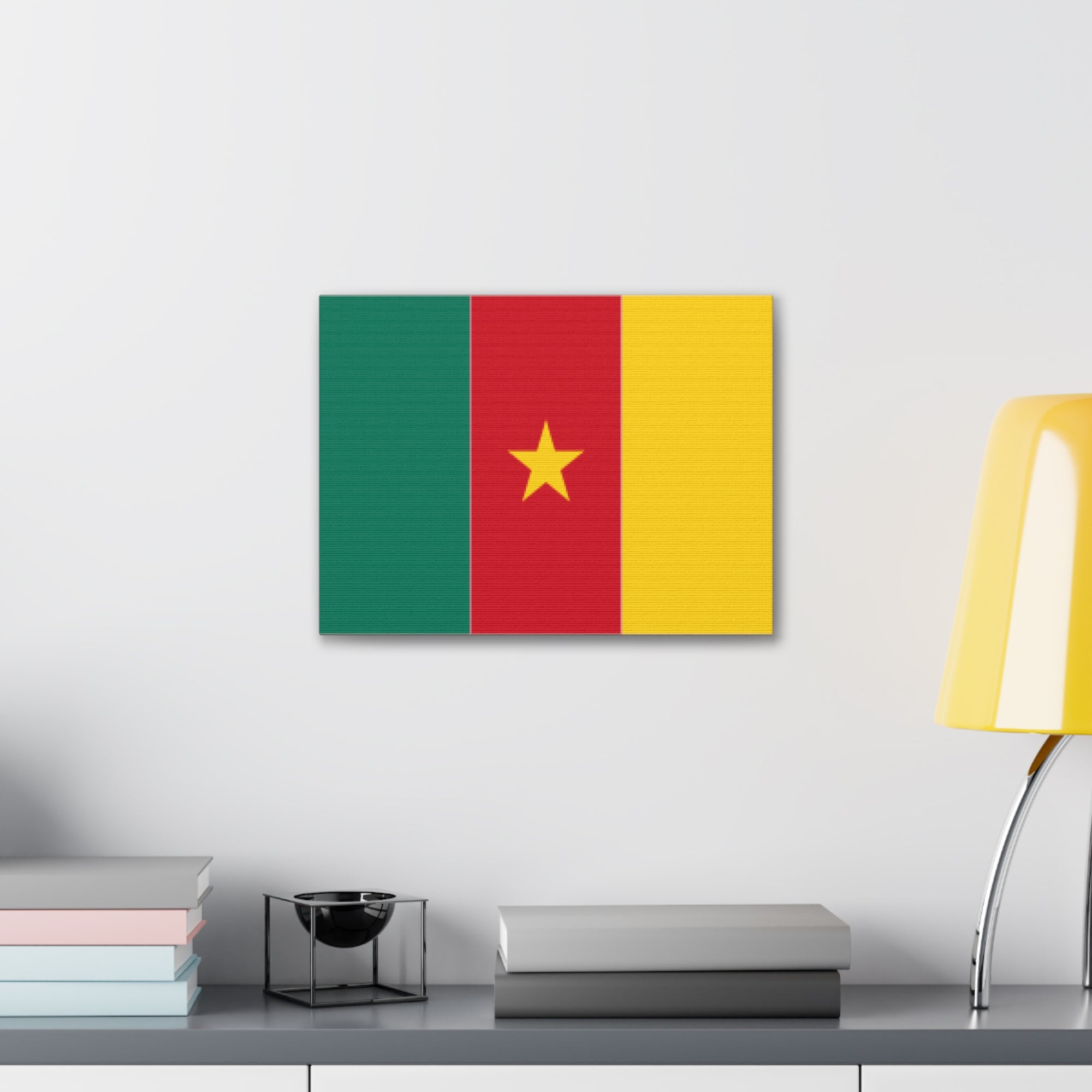 Cameroon Country Flag Canvas Vibrant Wall Art Unframed Home Decor-Express Your Love Gifts