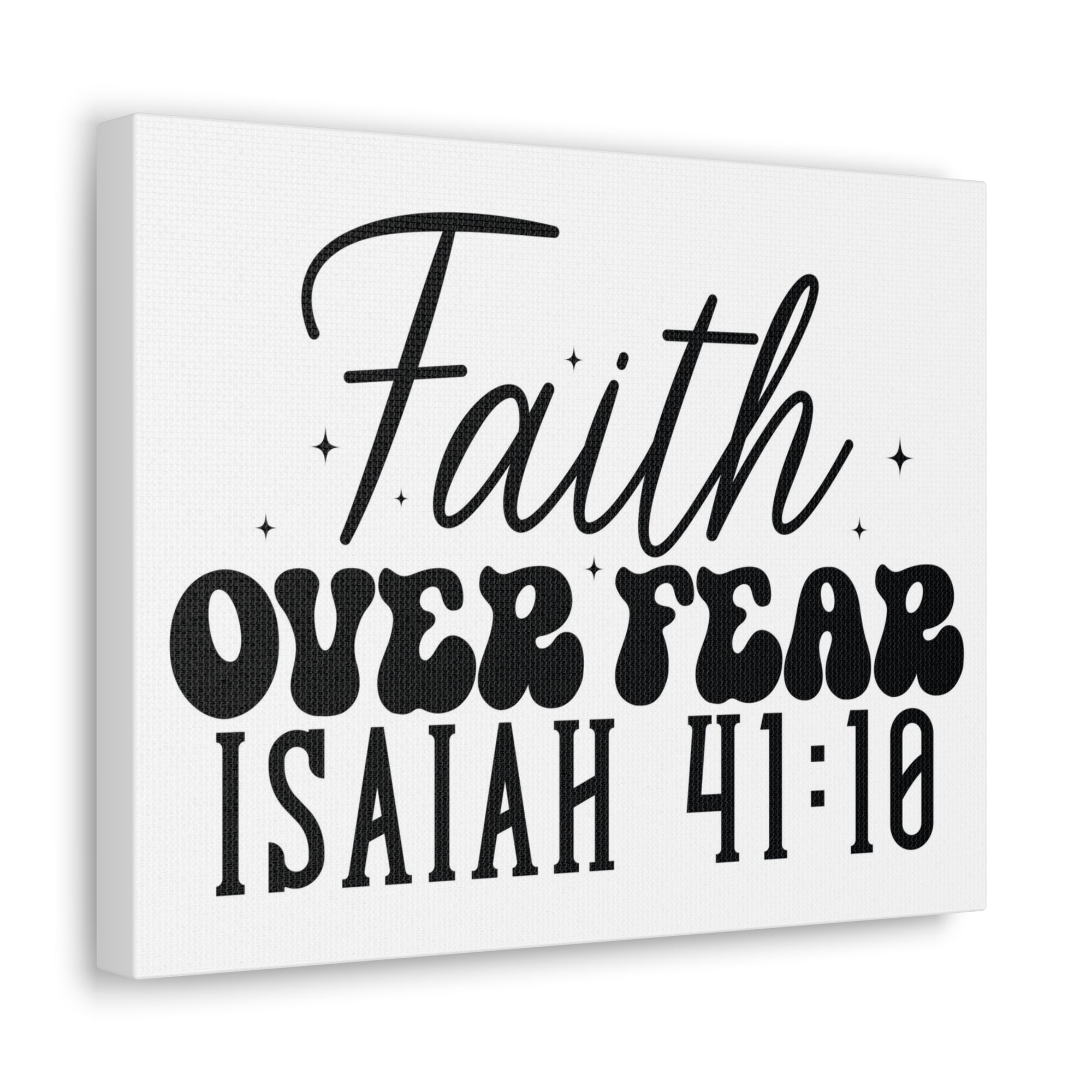 Scripture Walls Isaiah 41:10 Faith Over Fear Bible Verse Canvas Christian Wall Art Ready to Hang Unframed-Express Your Love Gifts