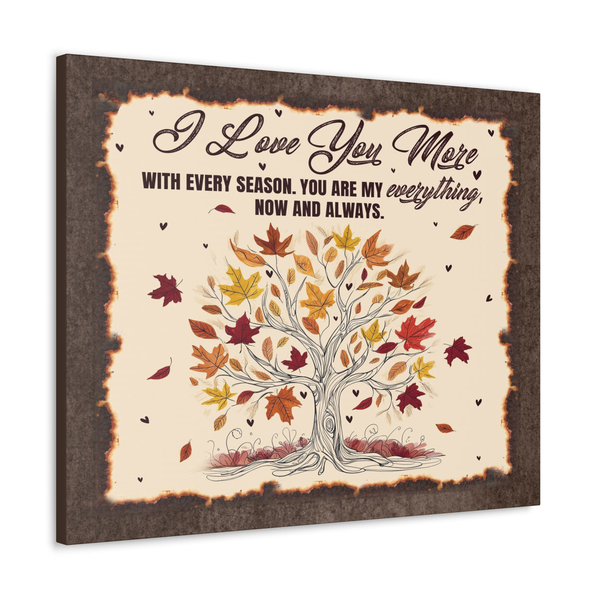 To My Wife I Love You More - Seasonal Tree of Love Canvas Wall Art - Heartfelt Gift for Every Season-Express Your Love Gifts